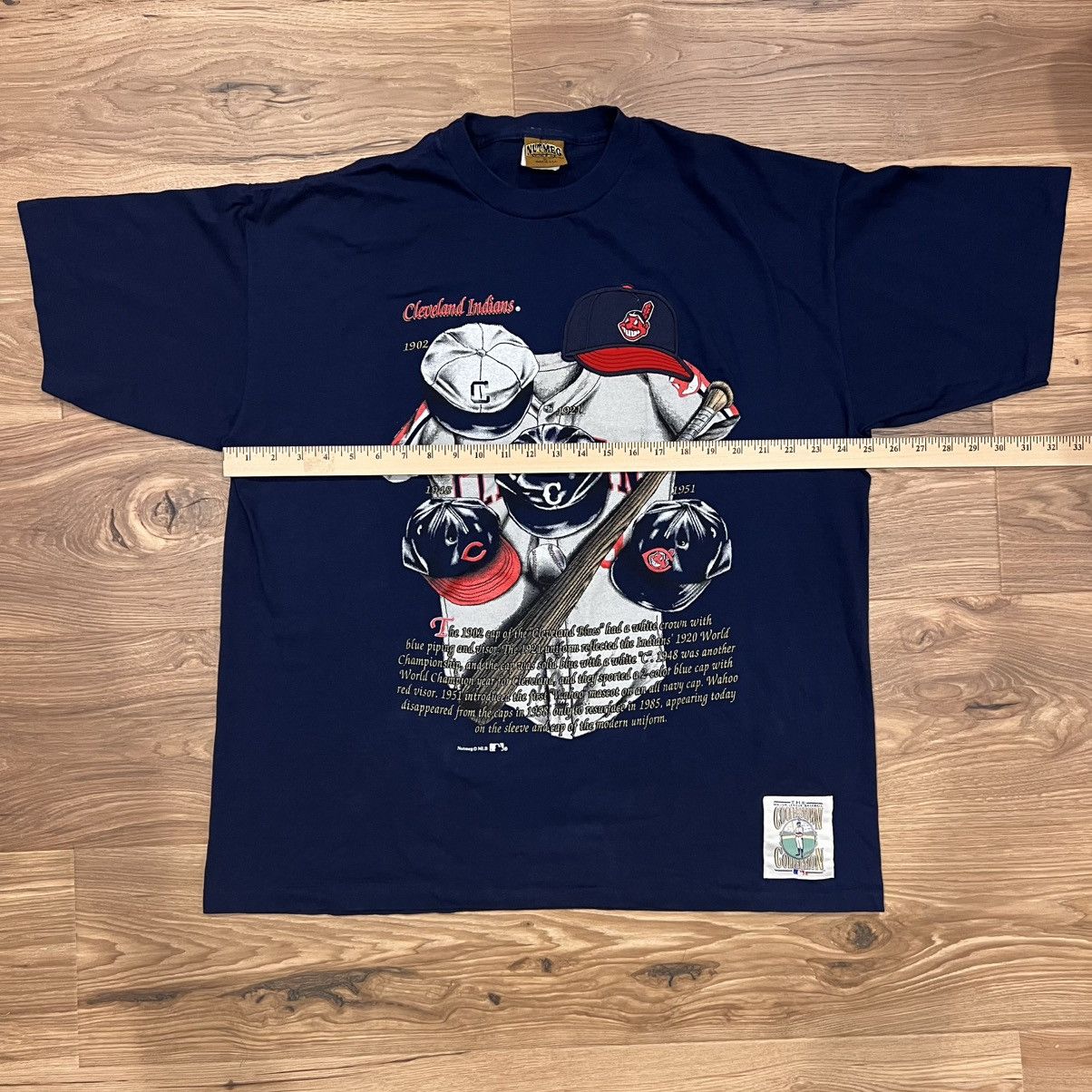Nutmeg Vintage Cleveland Indians Nutmeg Navy Blue XL T Shirt Size US XL / EU 56 / 4 - 6 Thumbnail