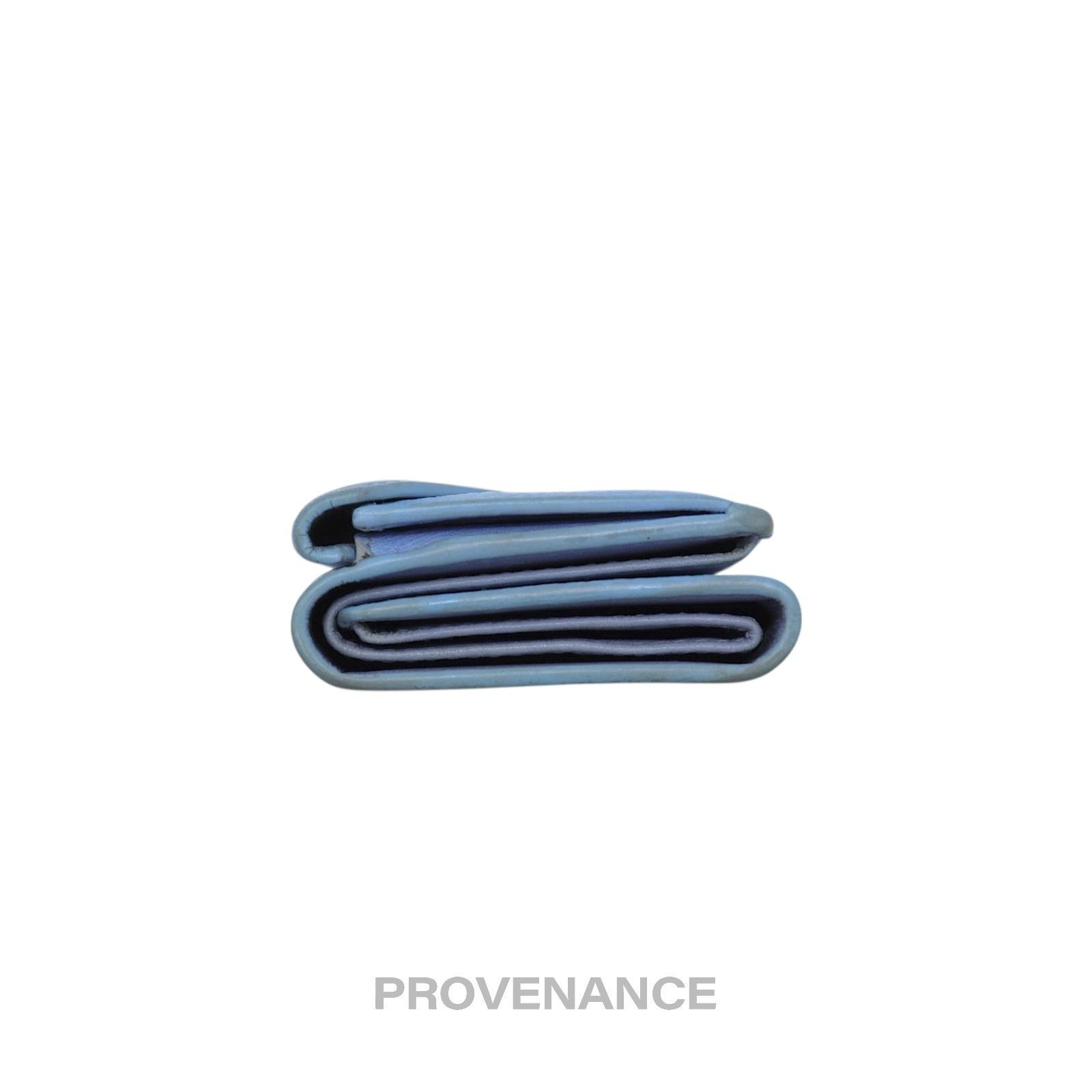 Balenciaga 🔴 Balenciaga Papier Mini Card Wallet - Cloud Blue Leather Size ONE SIZE - 9 Thumbnail