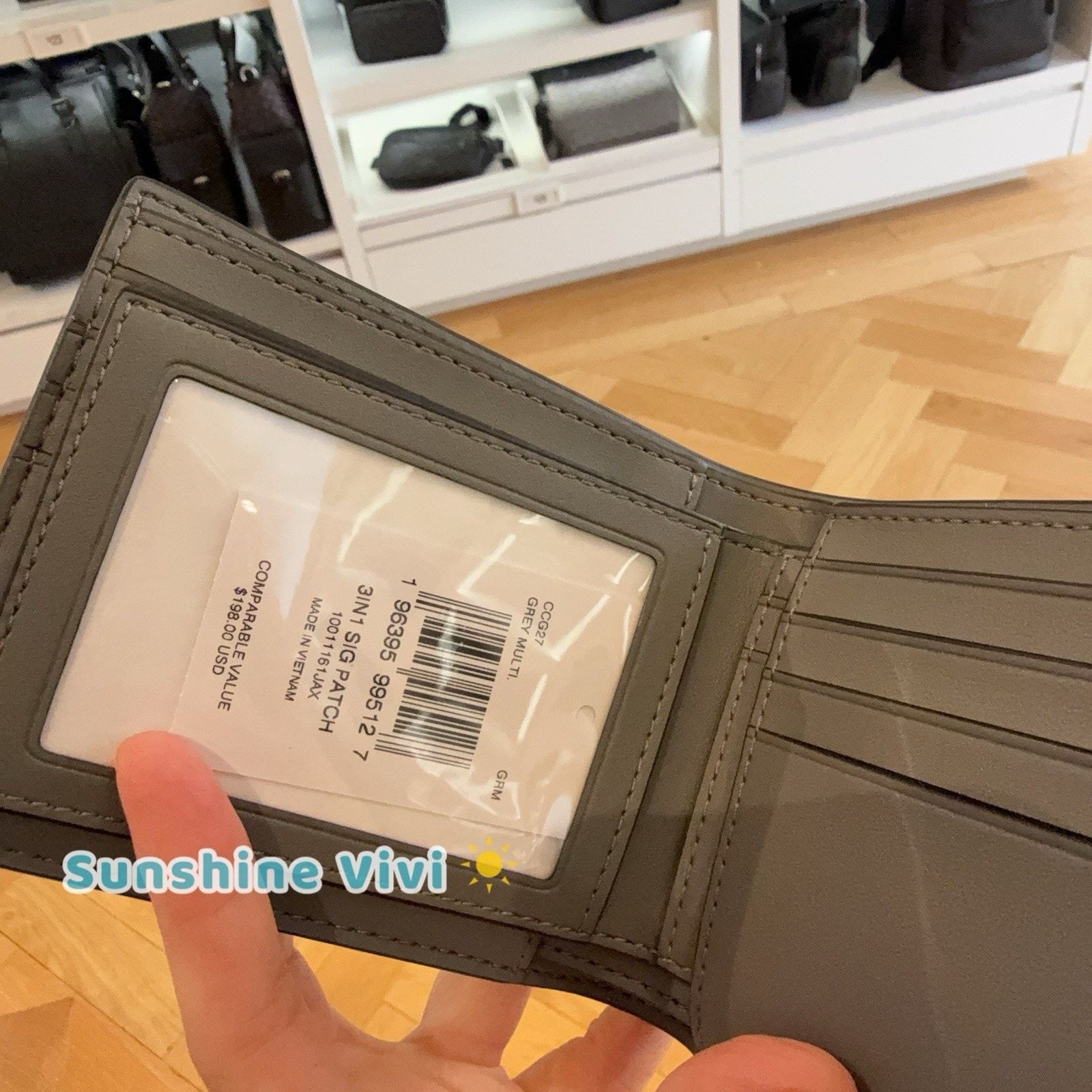 Coach NWT Coach Men's 3-In-1 WalletIn Patches CCG27 Grey Multi Size ONE SIZE - 5 Thumbnail