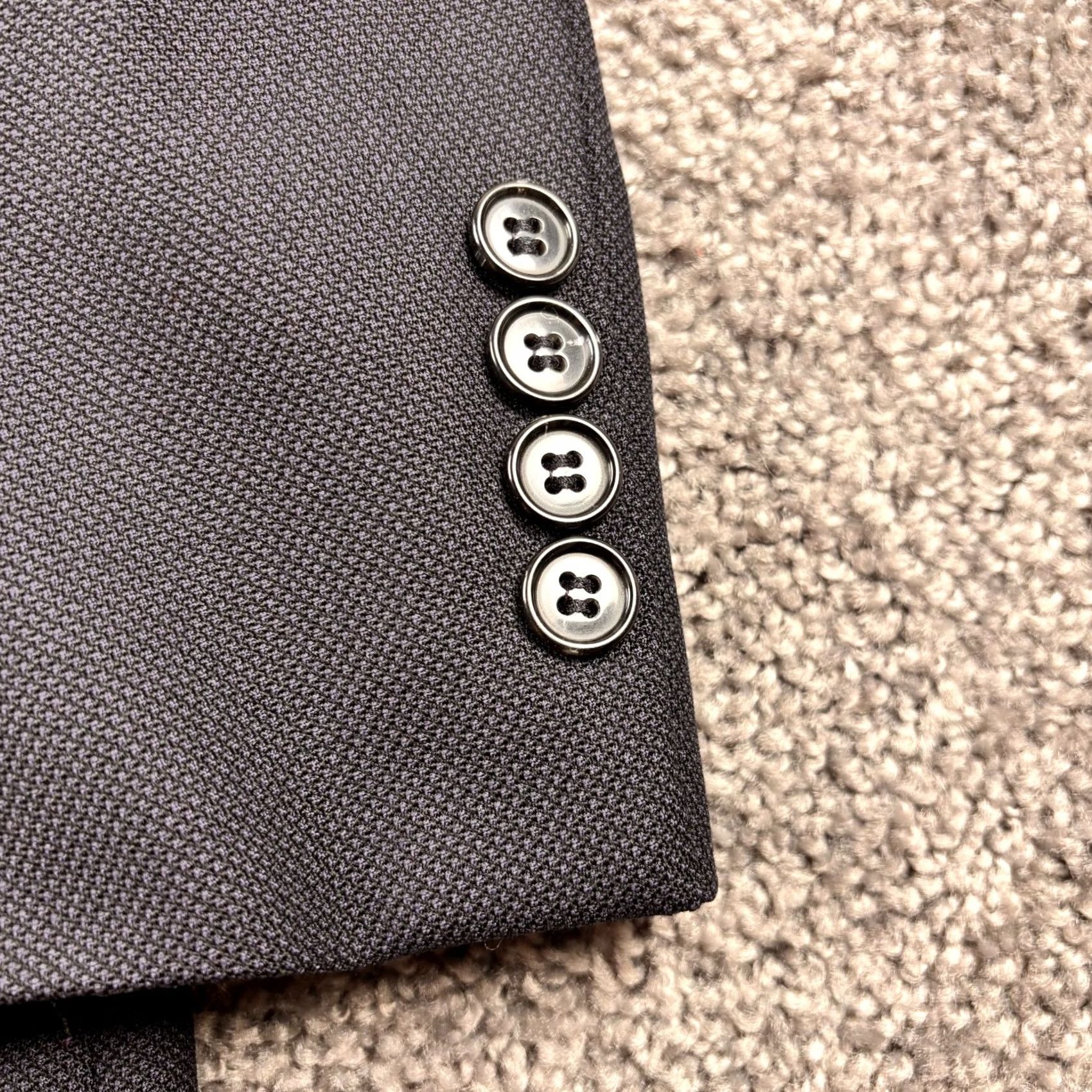 Ermenegildo Zegna Ermenegildo Zegna Blazer Mens 44L Long Navy 3 Button Birdseye Wool Vintage? No. Size 44R - 6 Thumbnail
