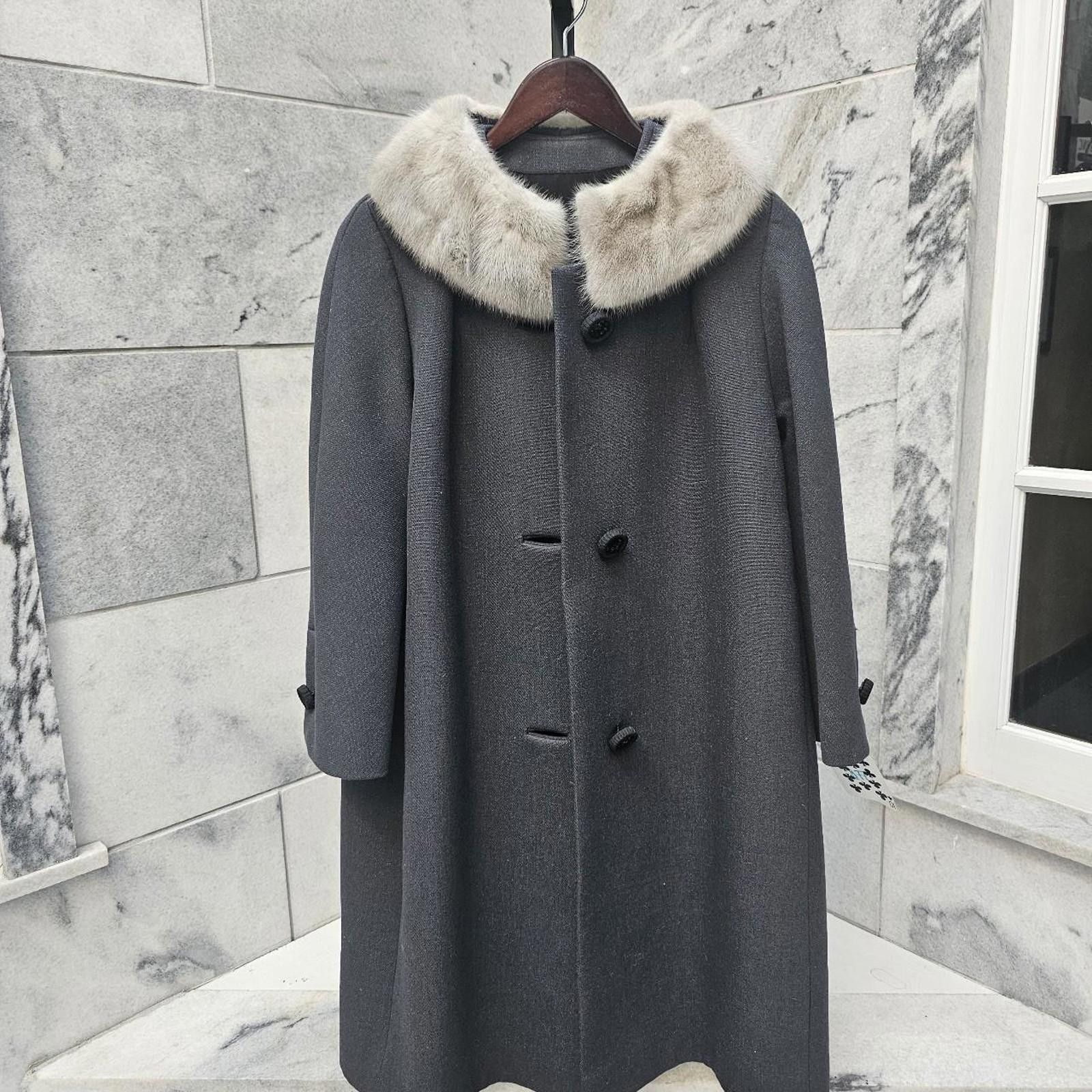 Other Women's Grey 1950s Vintage Coat Size M / US 6-8 / IT 42-44 - 4 Thumbnail