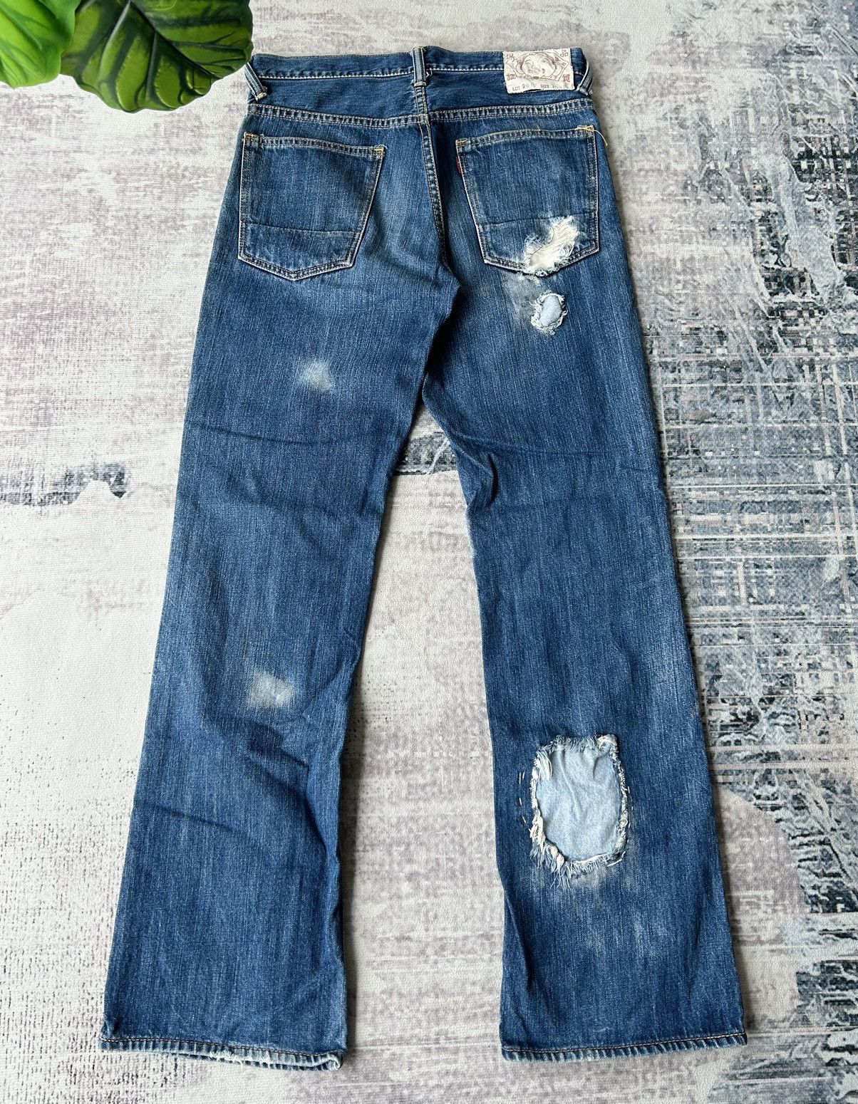 Evisu ‘2000’ Vintage Evisu Distressed Jeans Size US 30 / EU 46 - 2 Thumbnail