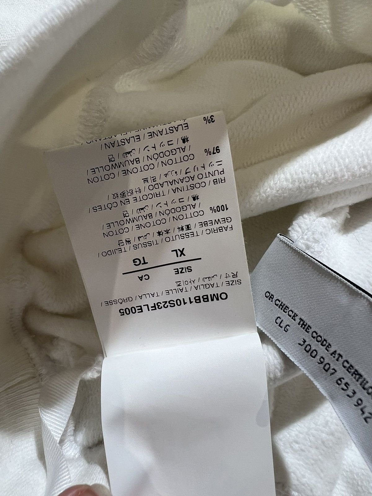 Off-White Off-White Diag Scribble Diag Print White Hoodie Size US XL / EU 56 / 4 - 8 Thumbnail