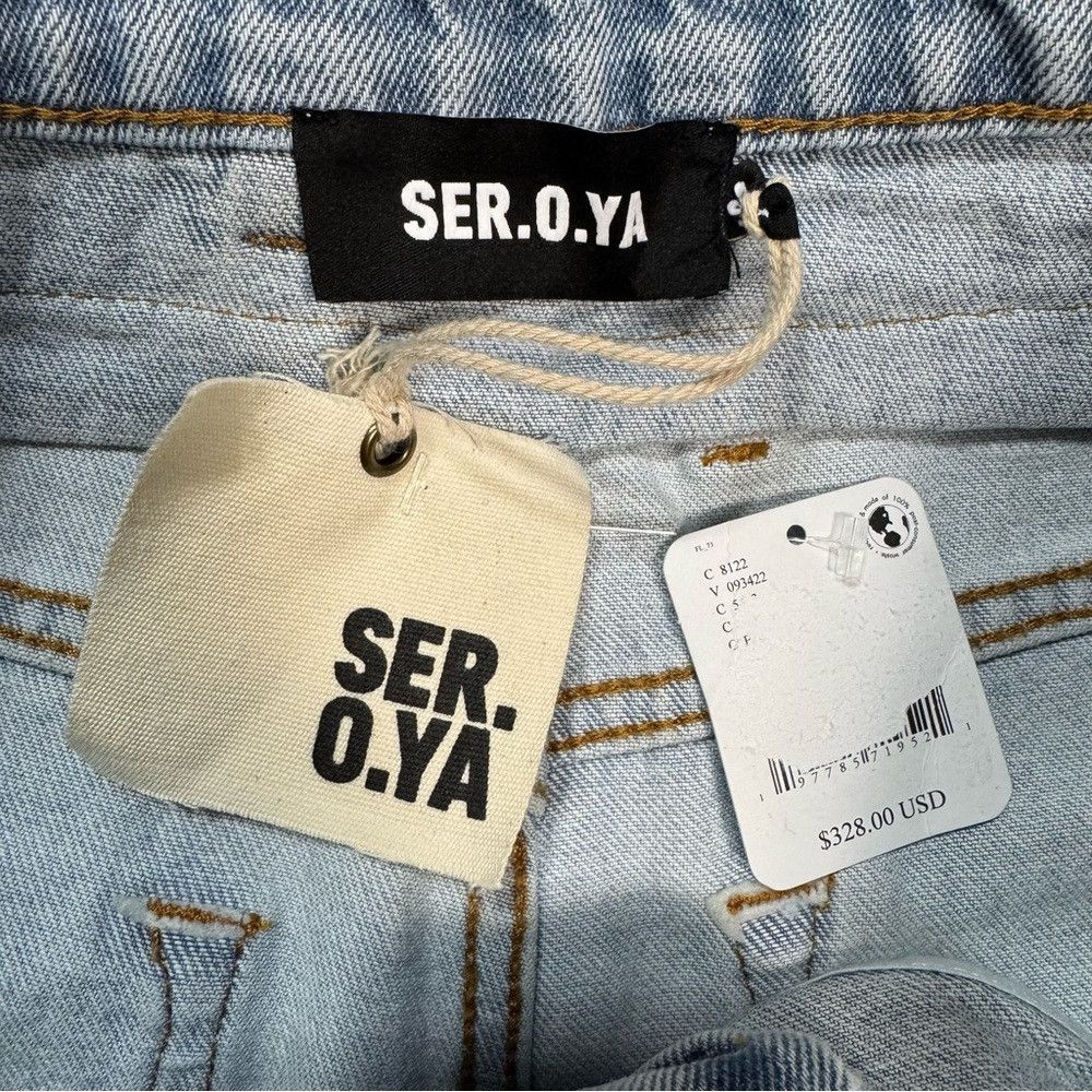SER.O.YA NWT New $328 SER.O.YA Blythe Jeans in Skylight Size 28 Size 28" / US 6 / IT 42 - 6 Thumbnail