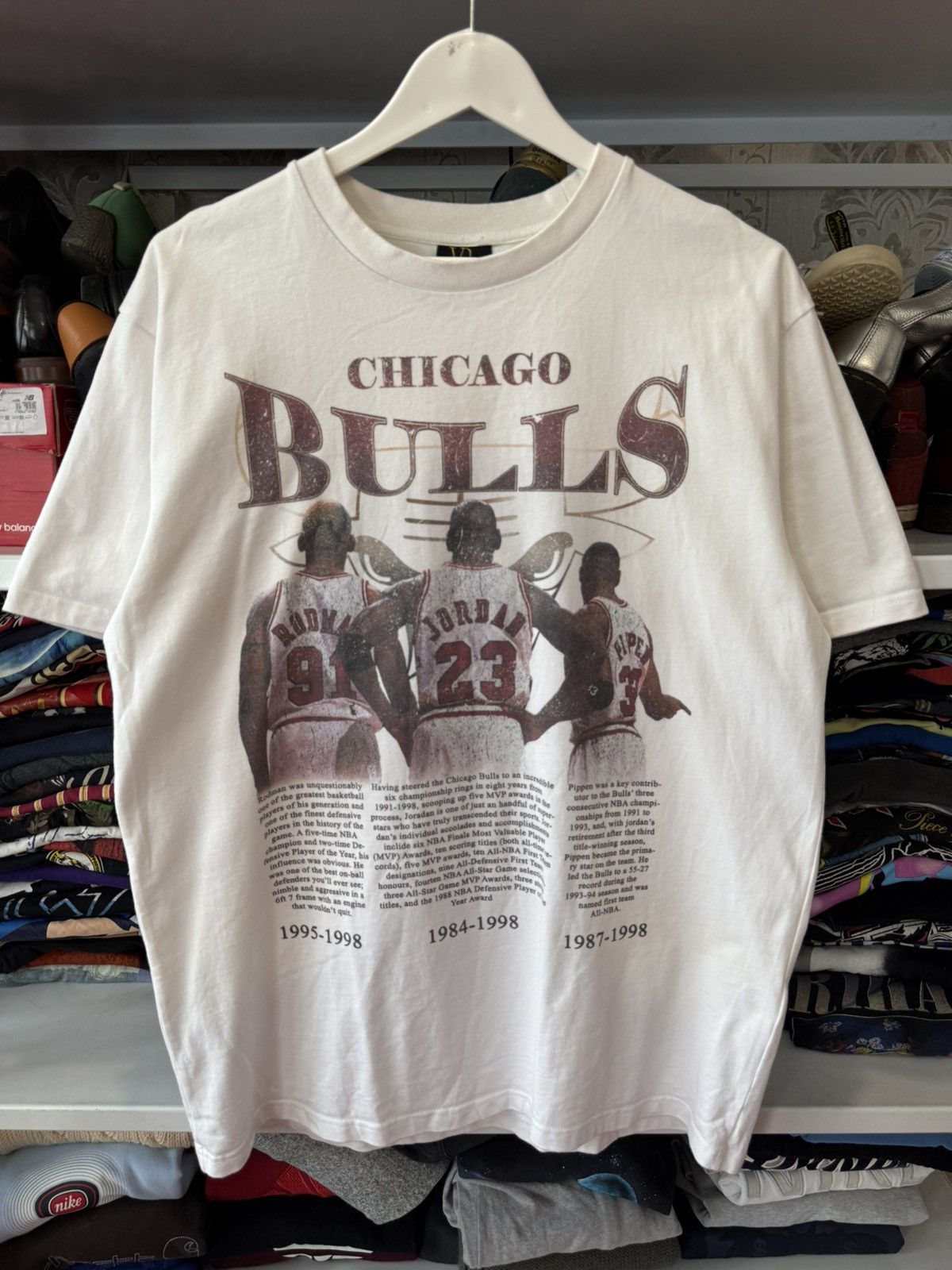 NBA Vintage Chicago Bulls T-shirts Y2K Jordan Rodman Pippen Size US XL / EU 56 / 4 - 3 Thumbnail