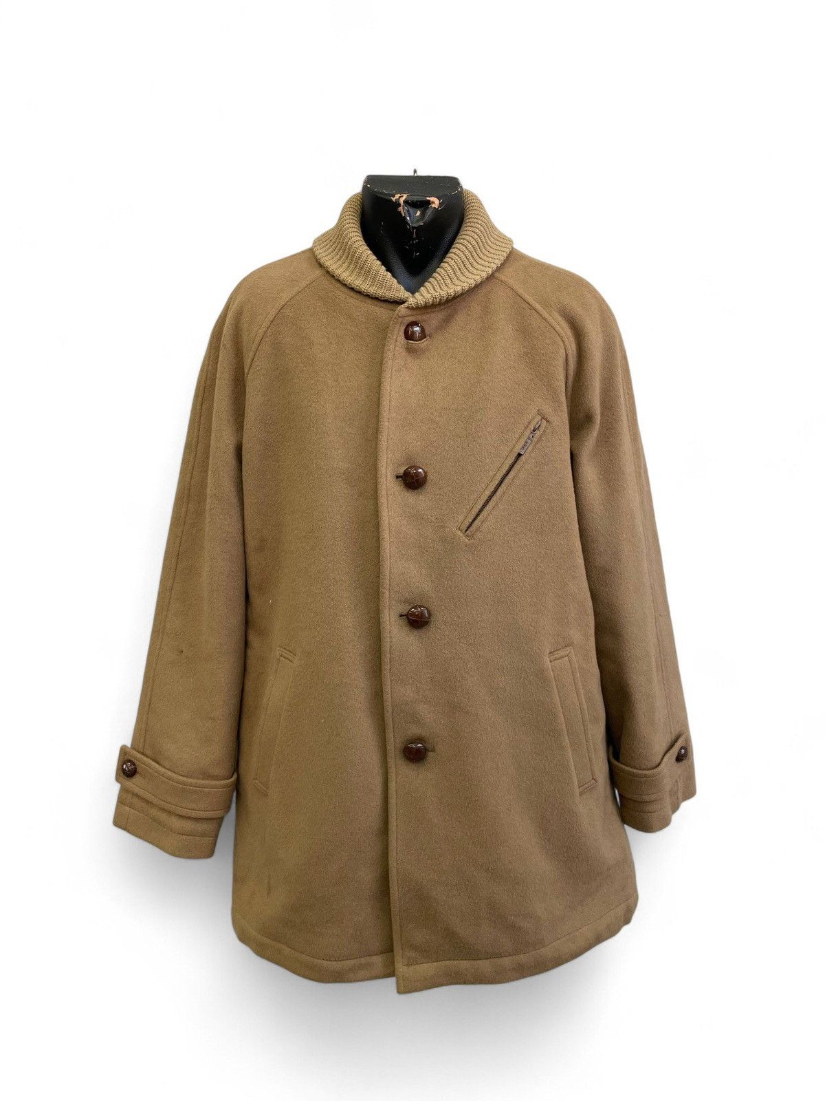 McGregor McGregor beige wool coat vintage mid-length button style Size US L / EU 52-54 / 3 - 1 Thumbnail