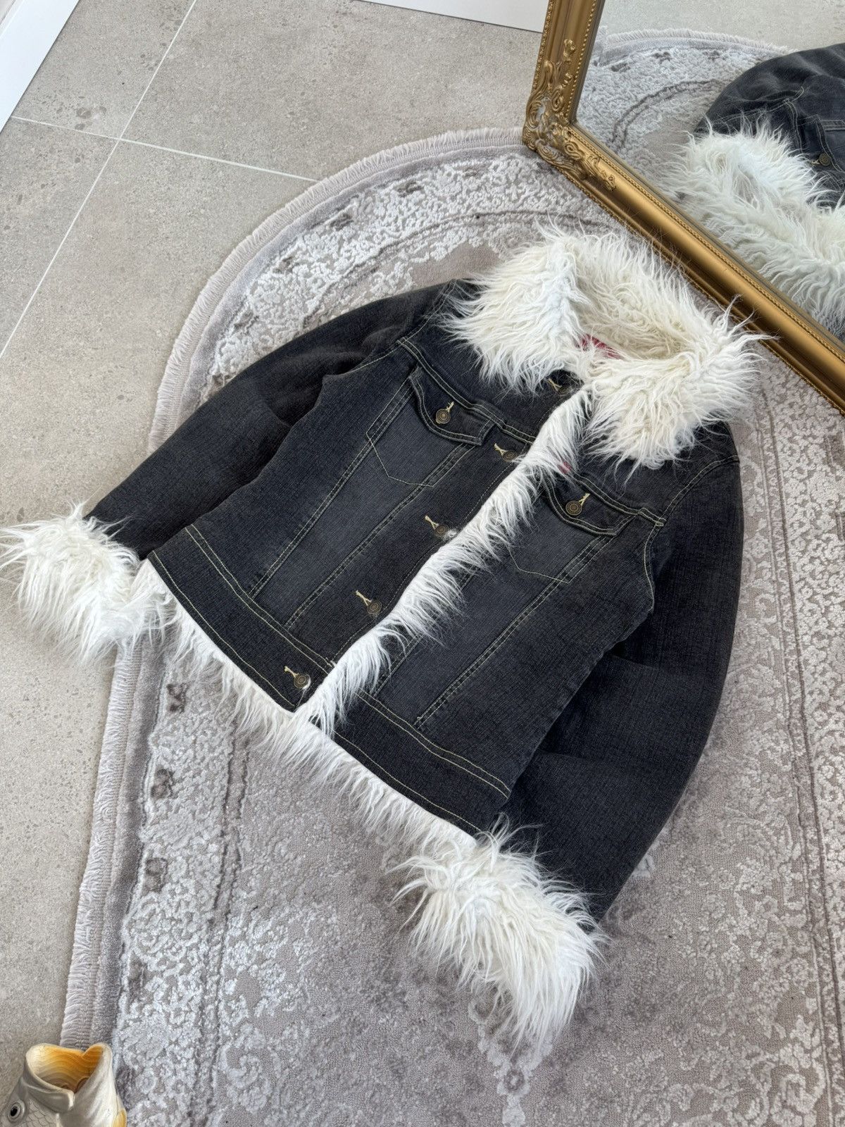 Hysteric Glamour VTG🥶CRAZY JUNYA WATANABE KAPITAL STYLE DENIM FUR JACKET Size US S / EU 44-46 / 1 - 3 Thumbnail