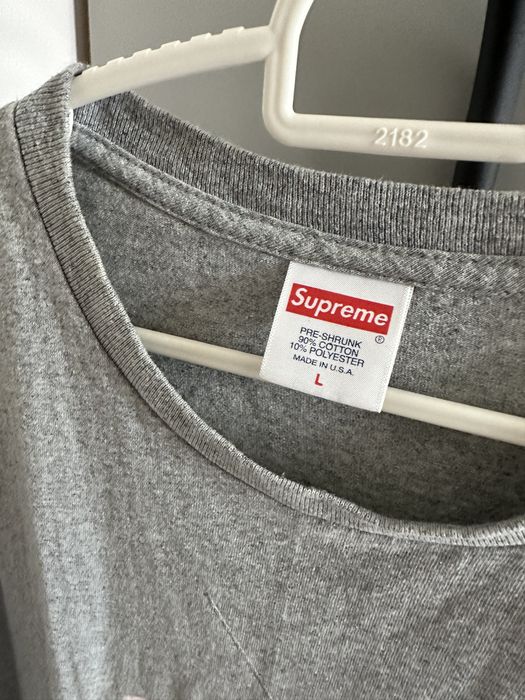 Supreme tv best sale tee grey