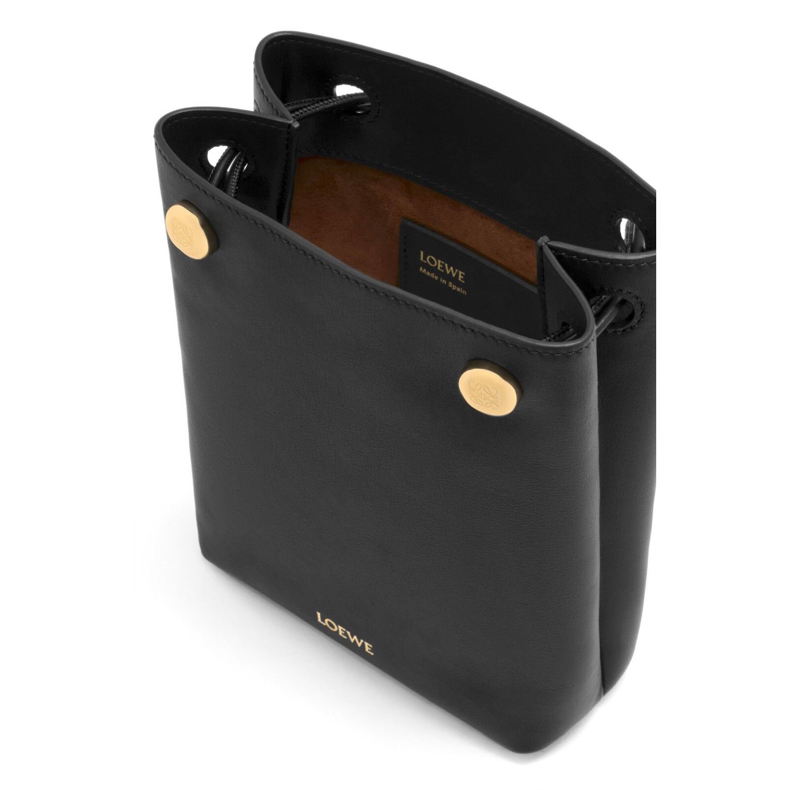 Loewe LOEWE Pebble $1850 Black Leather Pouch New And Authentic Size ONE SIZE - 4 Thumbnail