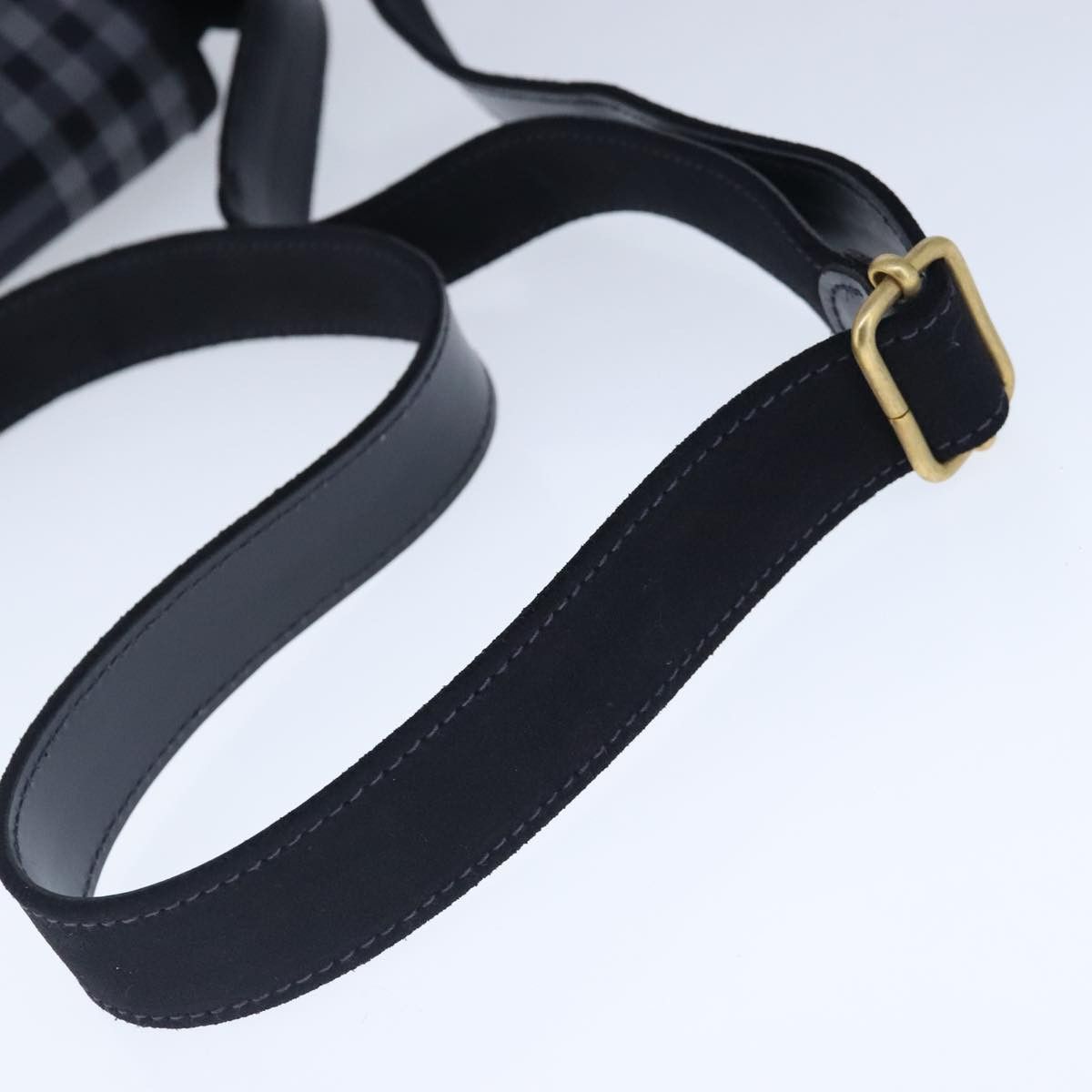Burberry Burberry Nova Check Shoulder Bag Canvas Navy Gold Size ONE SIZE - 7 Thumbnail