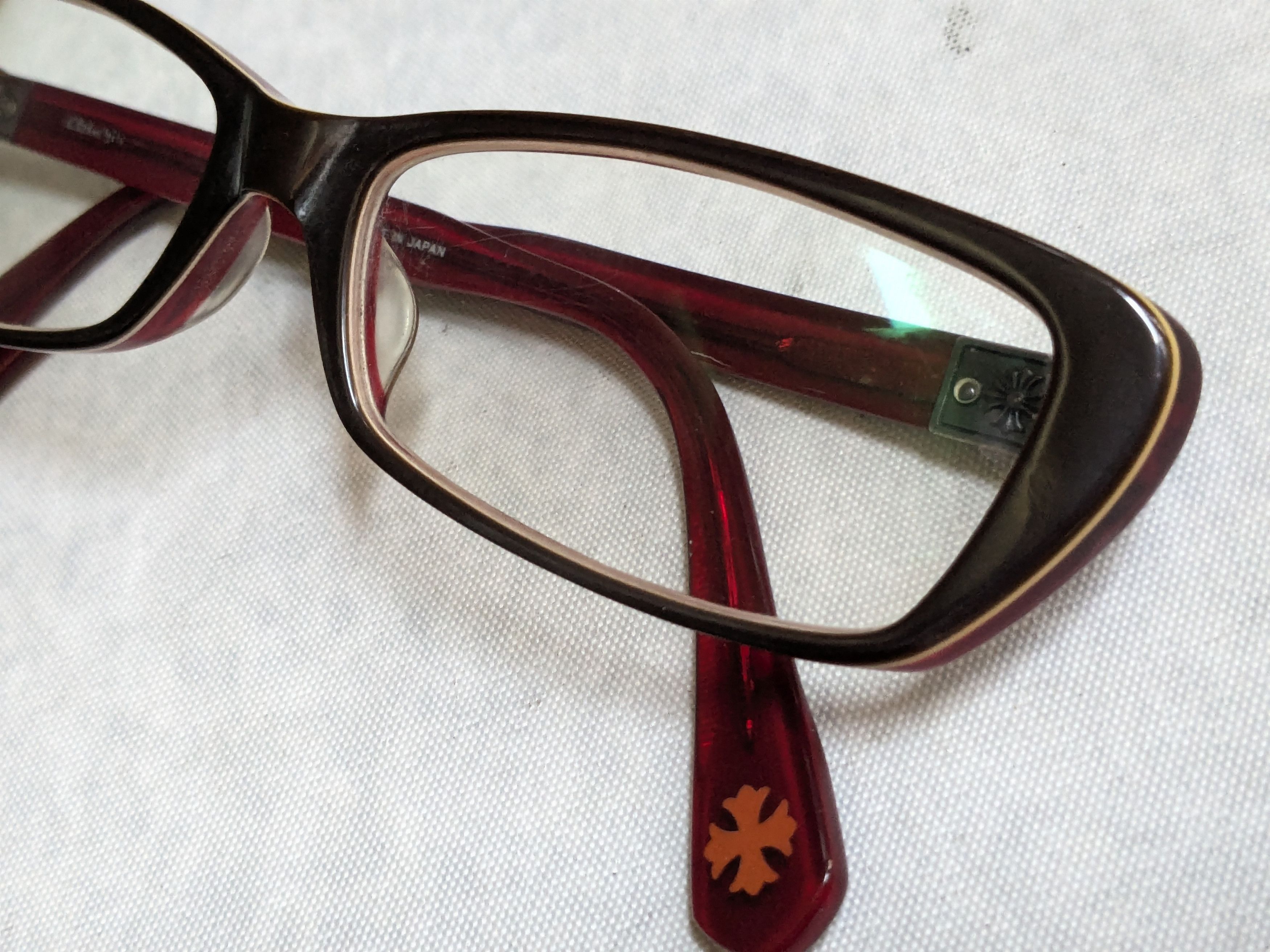 Chrome Hearts Chrome Hearts Venus Eyeglasses Black Red Rectangle Size ONE SIZE - 3 Thumbnail