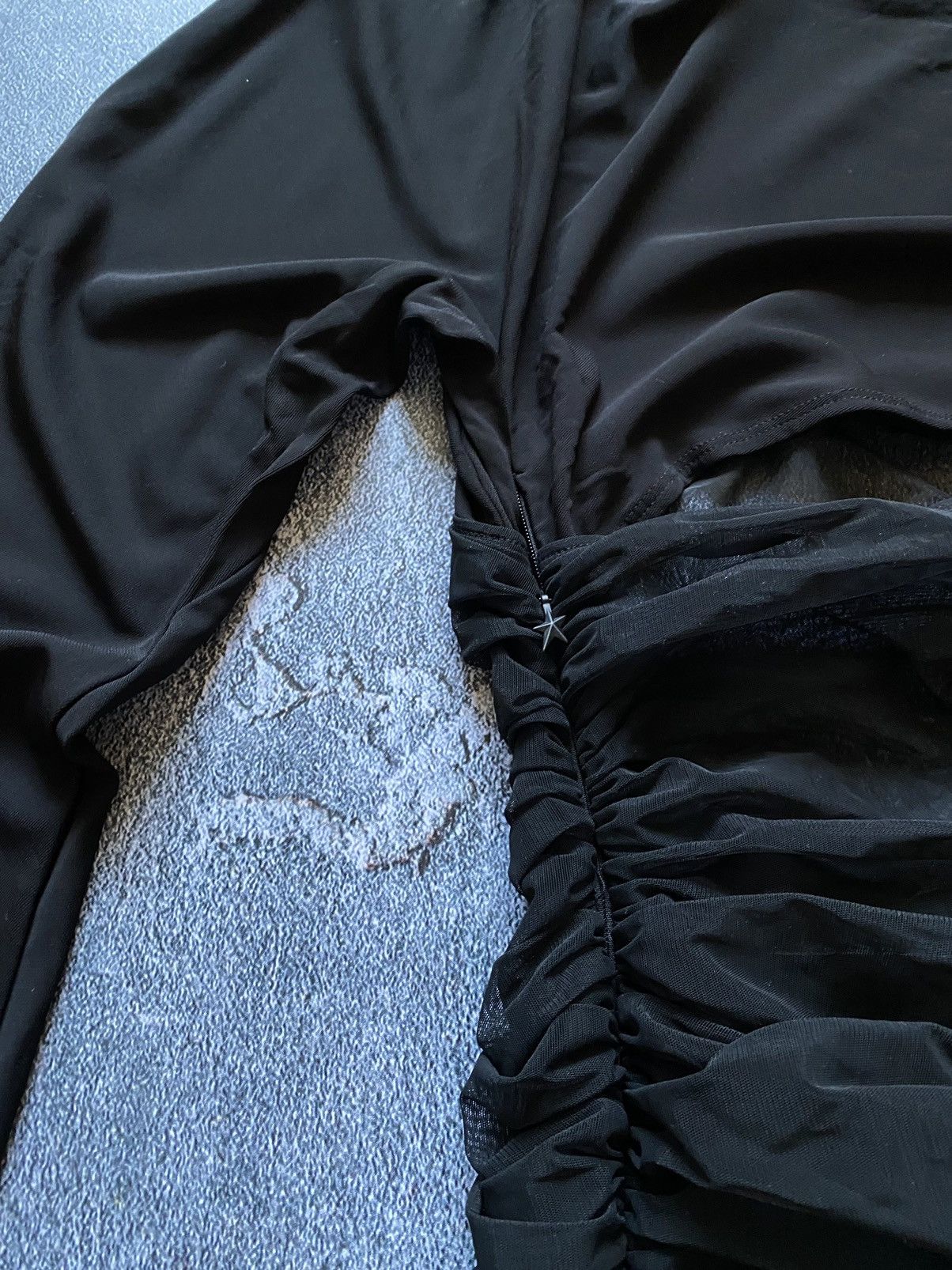 H&M × Mugler Mugler Hm Knot Detail Black One Shoulder Glove Mesh Dress Size M / US 6-8 / IT 42-44 - 9 Thumbnail