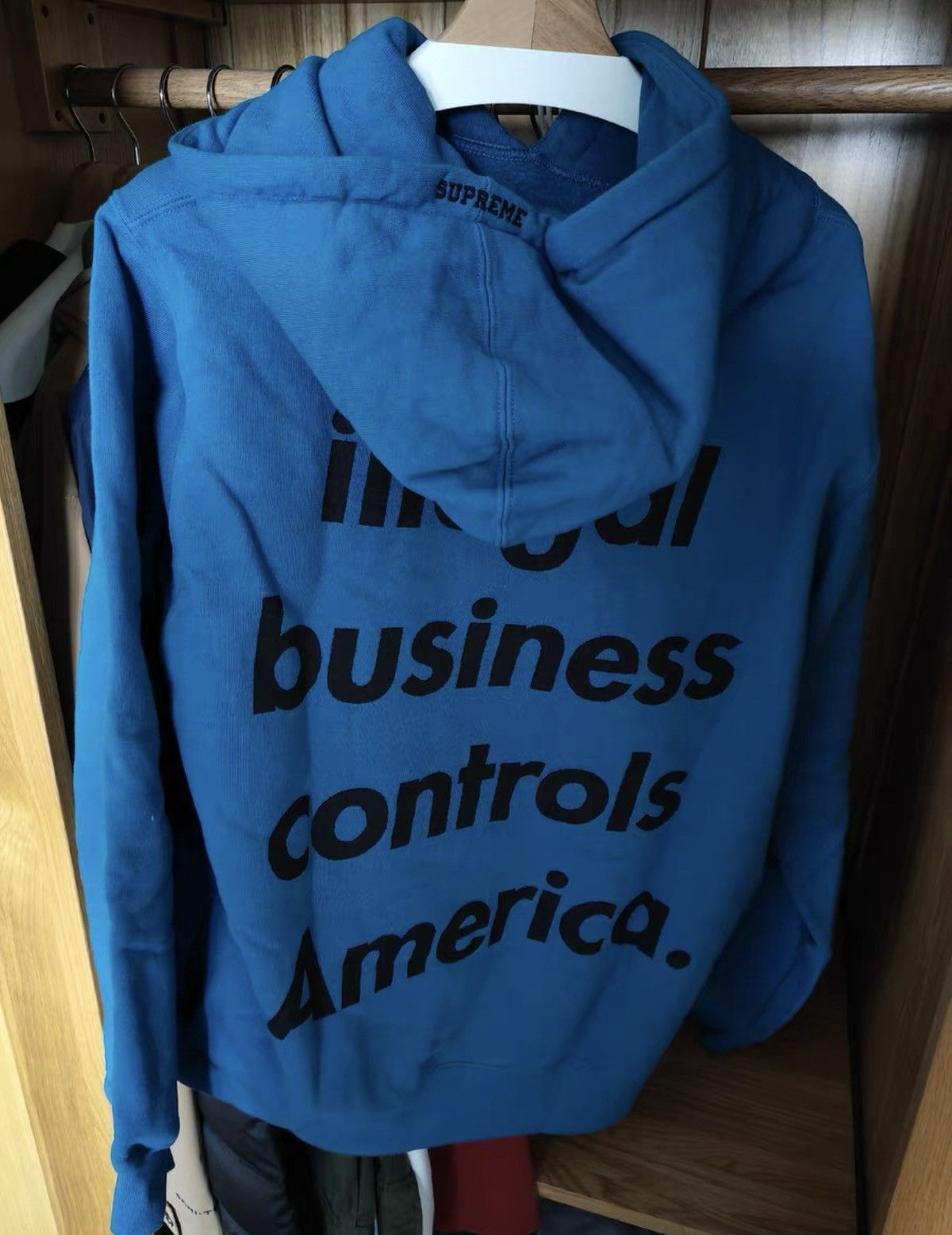 Supreme illegal business controls America hoodie hooded