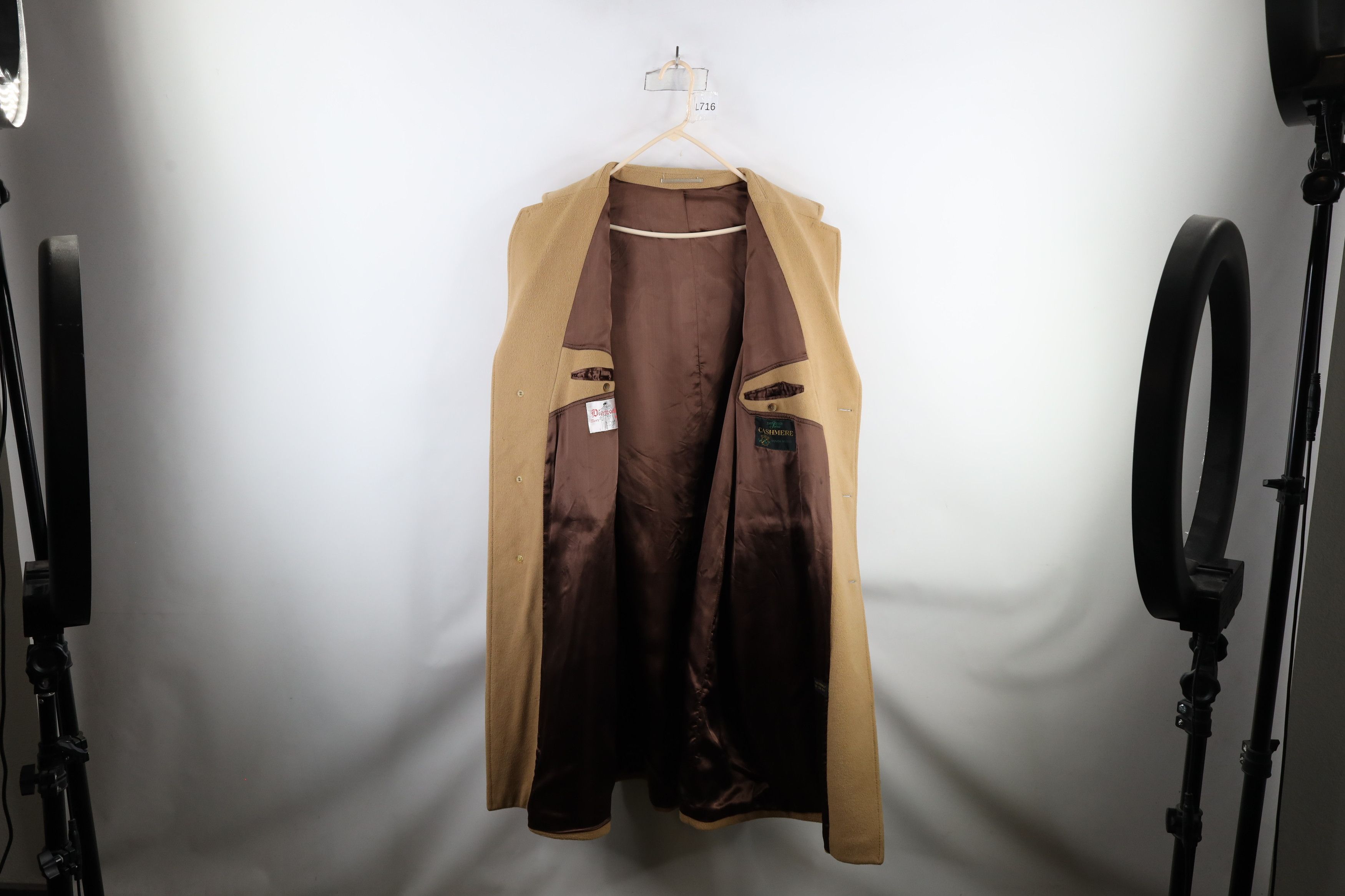 Vintage Vintage 70s Streetwear Cashmere Overcoat Jacket Beige USA Size US XXL / EU 58 / 5 - 9 Thumbnail