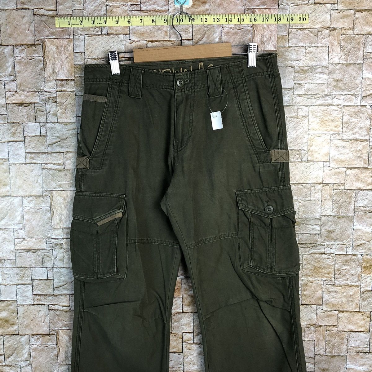 Airwalk Airwalk Green Cargo Multipocket Pants #A158 Size US 29 - 2 Thumbnail