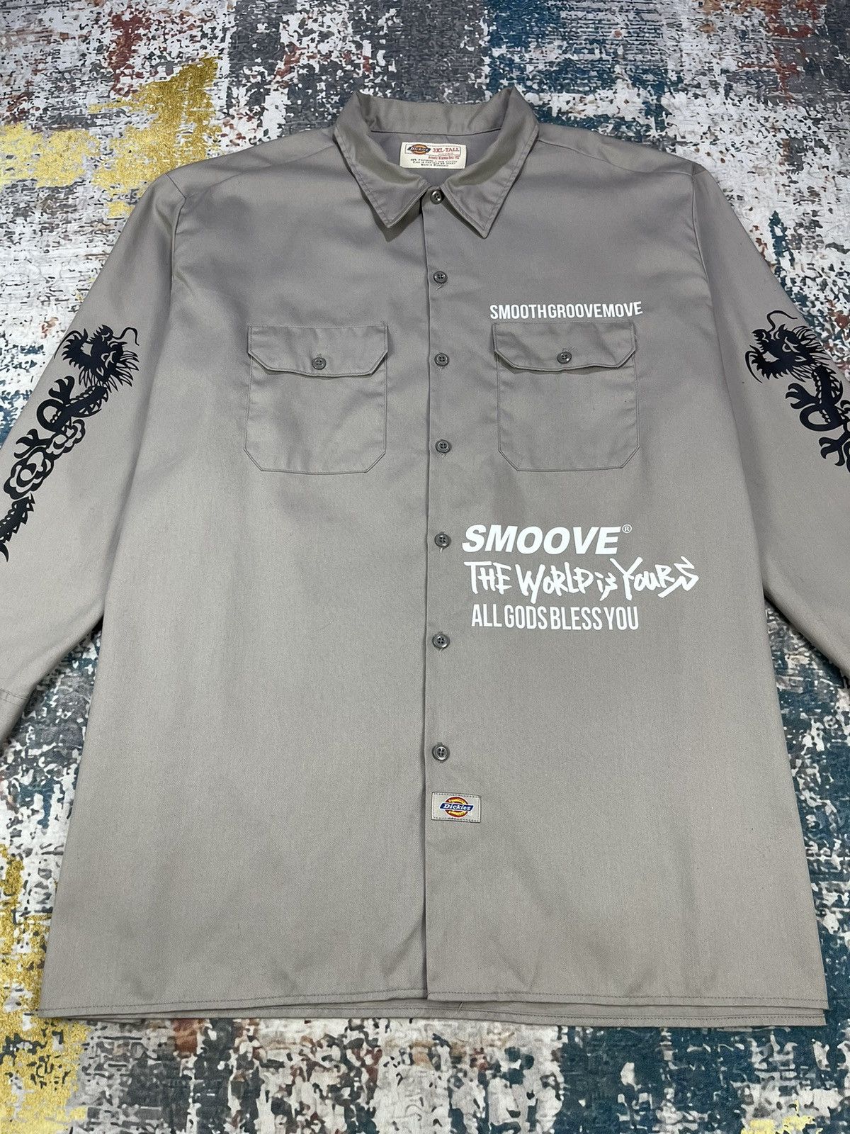 Dickies Vintage Dickies Dragon Button Up Workshirts Size US XL / EU 56 / 4 - 2 Thumbnail