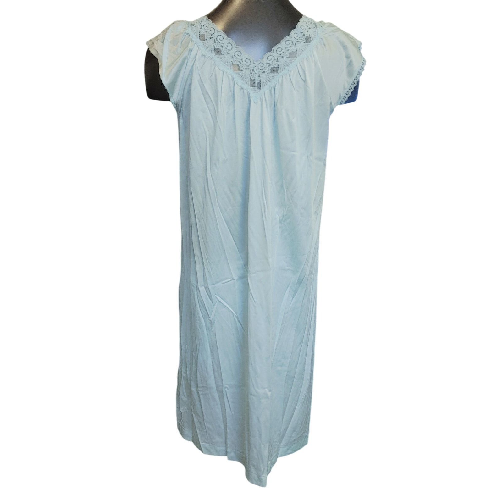 Other VTG Vanity Fair Womens OS Pastel Blue Sleeveless Night Gown Size ONE SIZE - 2 Thumbnail