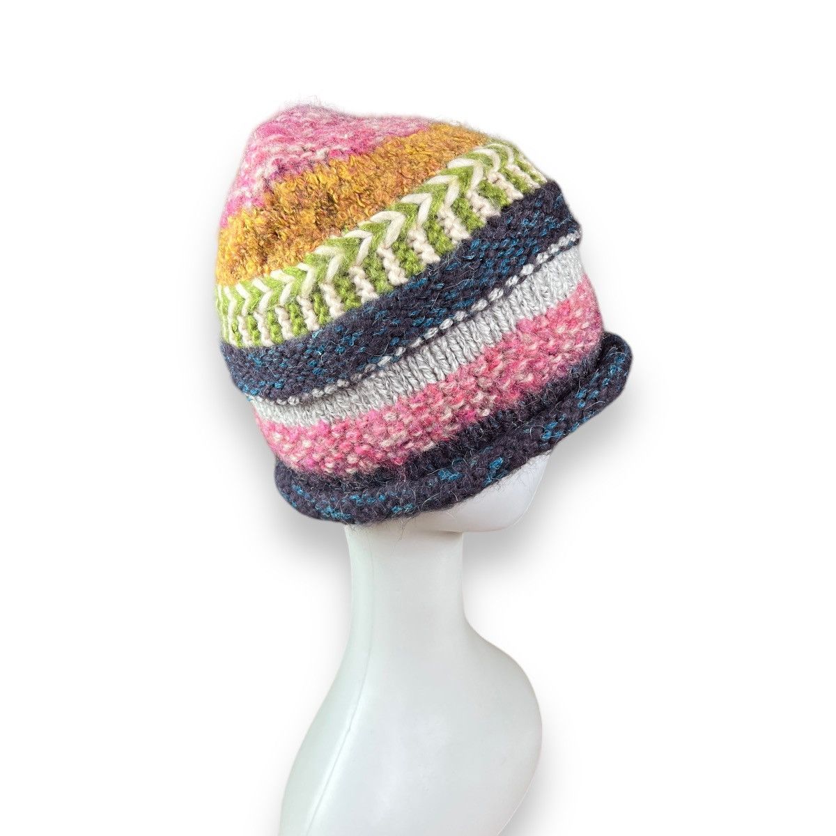 Japanese Brand Y2K Beanie Hat SIZE 56-57.5 CM Size ONE SIZE - 4 Thumbnail