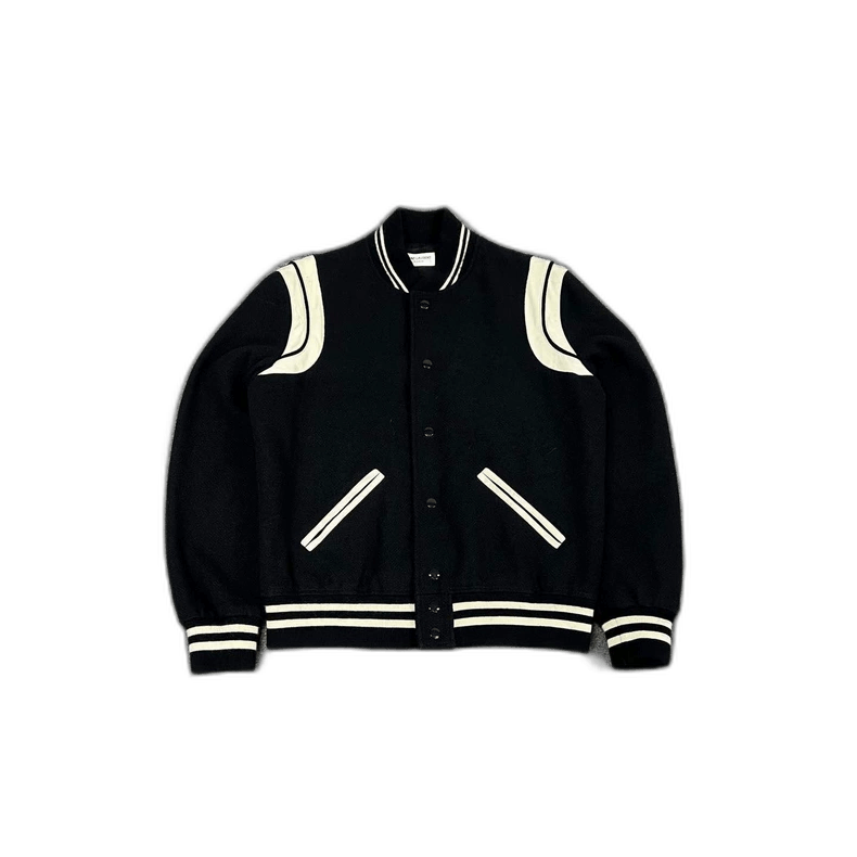 Saint Laurent Paris black baseball jacket with white accents-2507 Size US L / EU 52-54 / 3 - 7 Thumbnail
