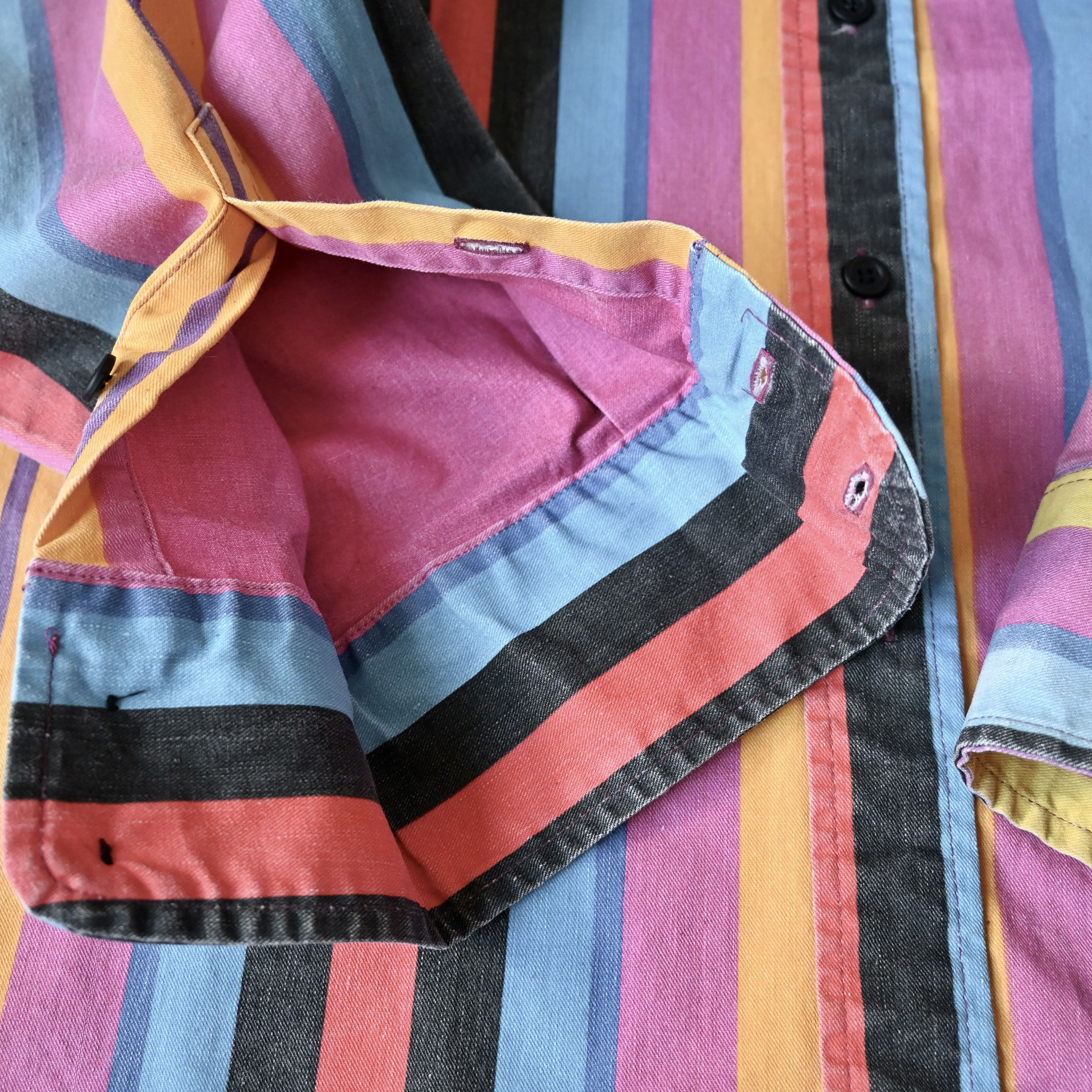 VTG 1990s Wrangler Brushpopper cape shirt multi/pink 16.5