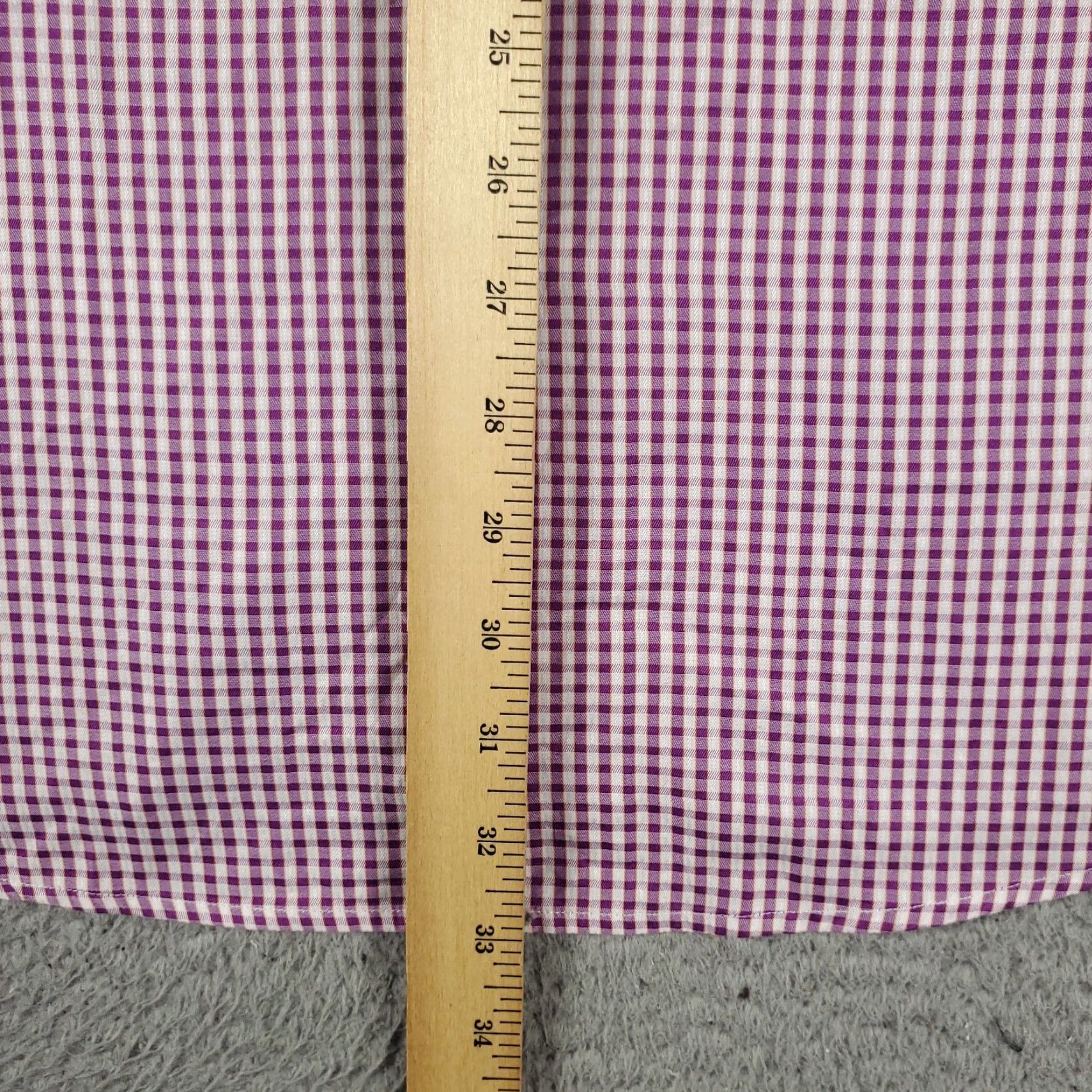 Robert Graham Robert Graham Shirt Mens Size 18 Purple Check Dress Button Up Long Sleeve Size 48R - 4 Thumbnail