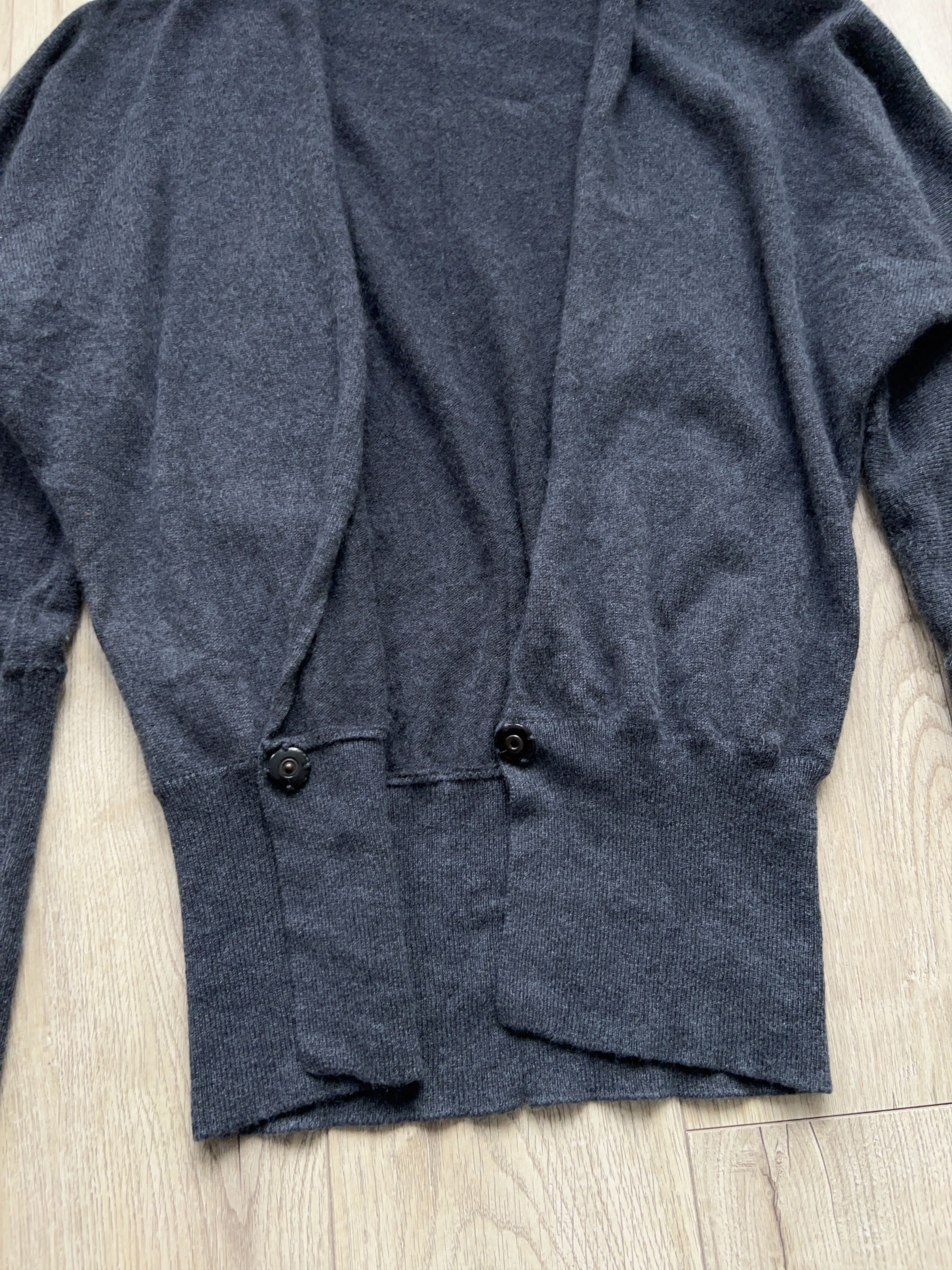 Designer ODEEH One Button Gray Sweater Long Sleeve Size DE 36 / S Size M / US 6-8 / IT 42-44 - 4 Thumbnail