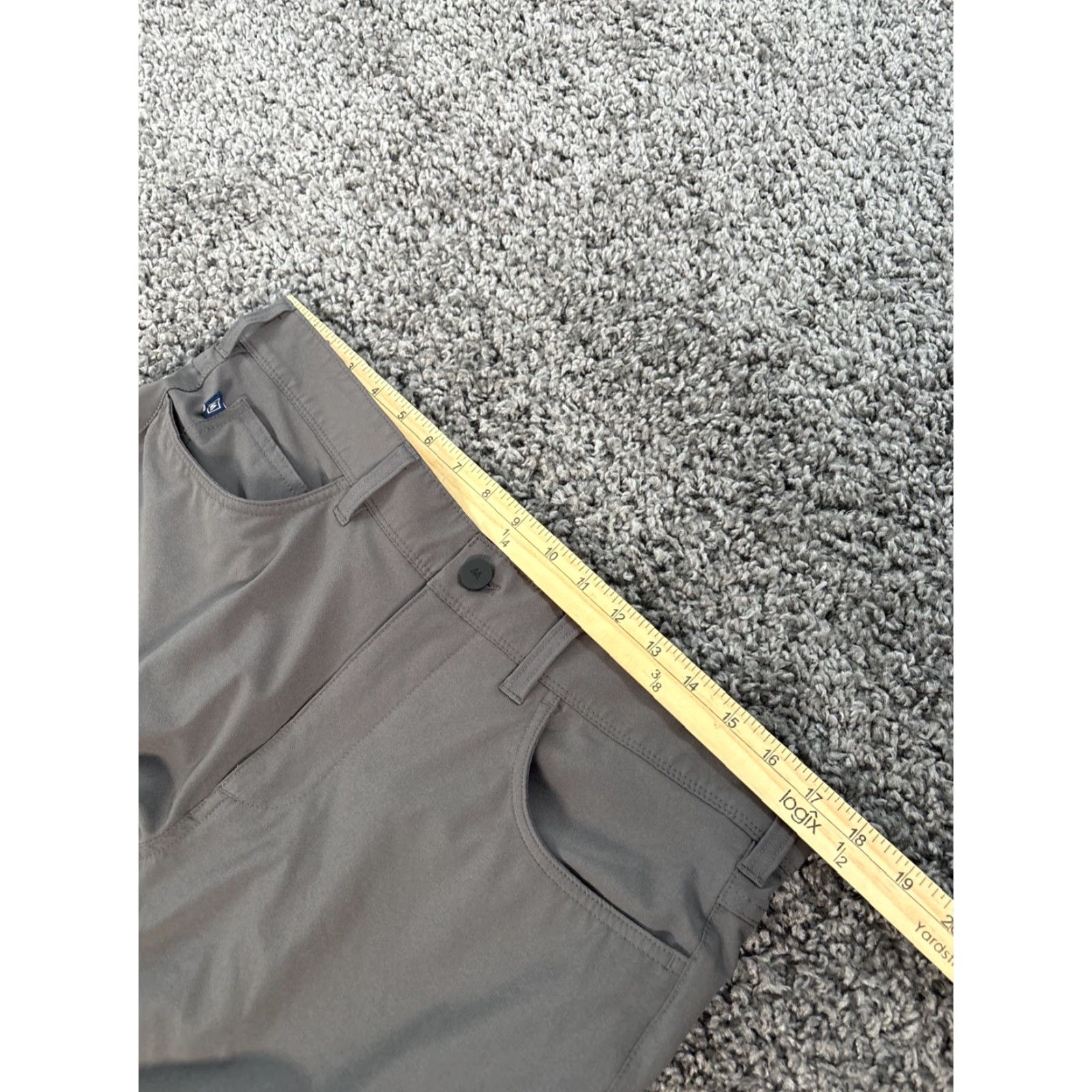 Mizzen+Main MIZZEN + MAIN Pants Men 34x34 Helmsman Slim Fit Gray Performance Satin Zip Size US 34 / EU 50 - 4 Thumbnail