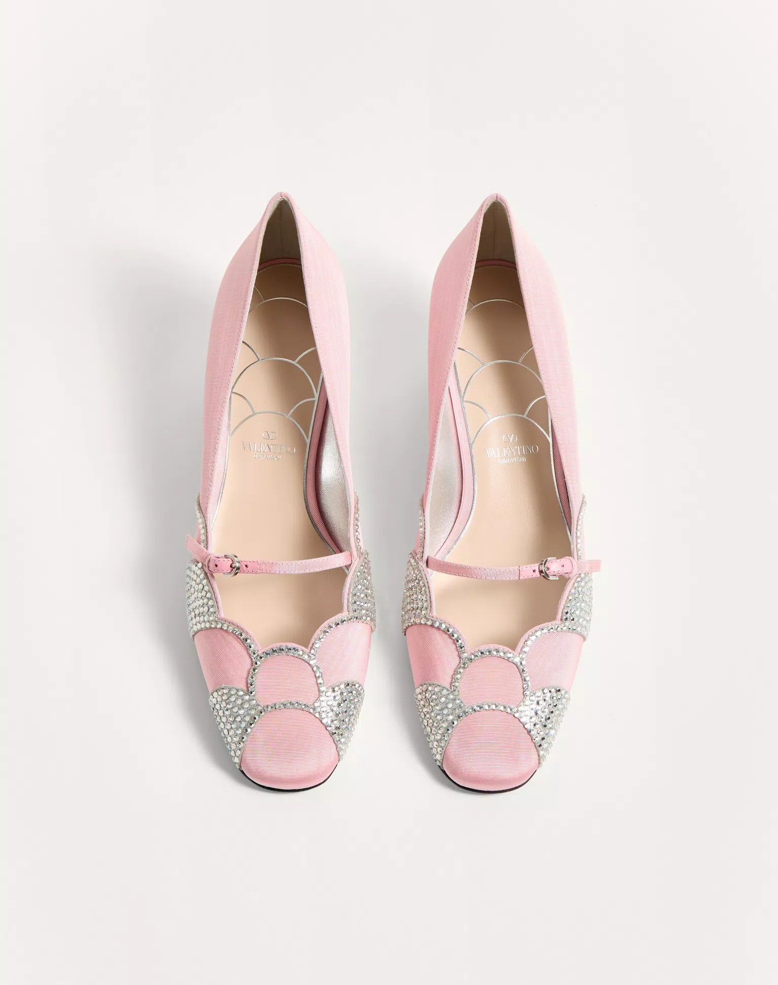 Valentino os11x0126 Bowow Pumps In Moirè Fabric With Crystals Size US 8 / IT 38 - 3 Thumbnail