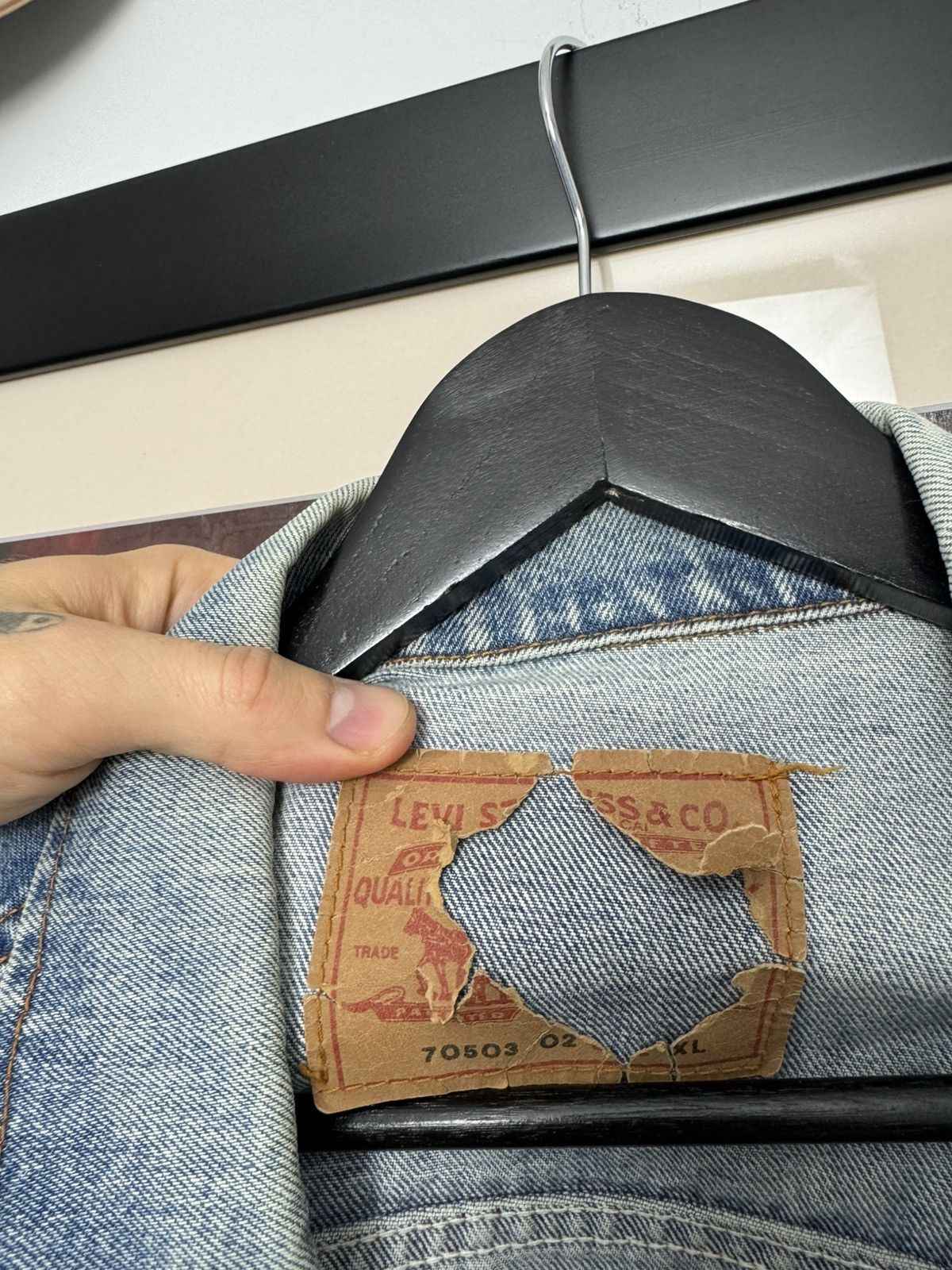 Levi's Levis Vintage Denim Trucker Jacket 70503 90s Jeans Tunisia Size US XL / EU 56 / 4 - 4 Thumbnail