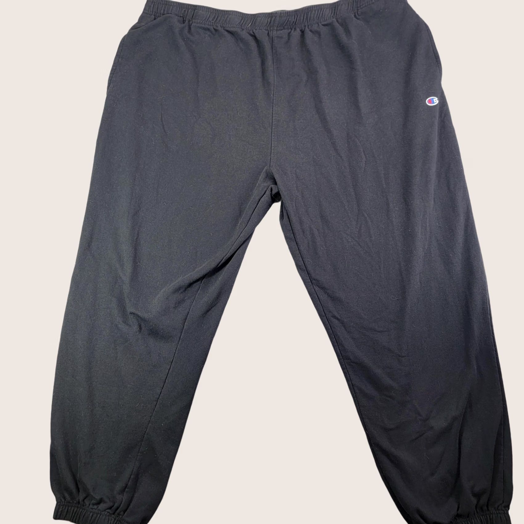 Champion Champion Sweatpants Mens 4XL Black French Terry Joggers Elastic Waist Pockets Size US 39 - 1 Thumbnail