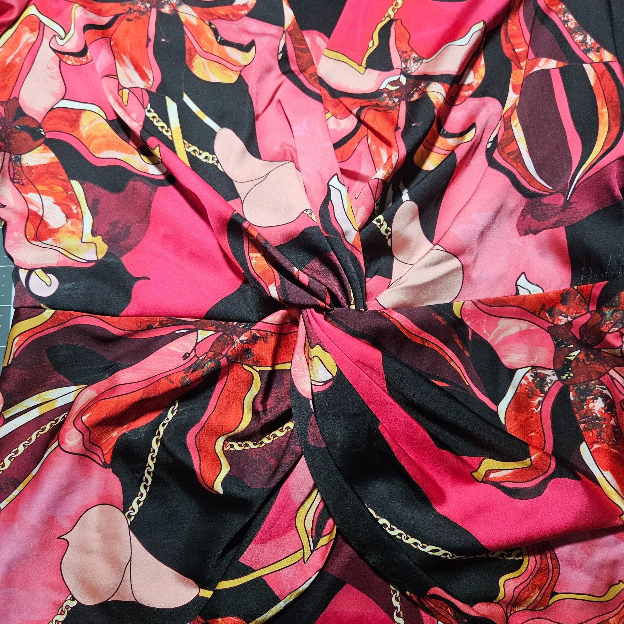 I.N.C INC Women’s Twist Blouse Pink Print 6 Maximalist Power Top N Size M / US 6-8 / IT 42-44 - 5 Thumbnail