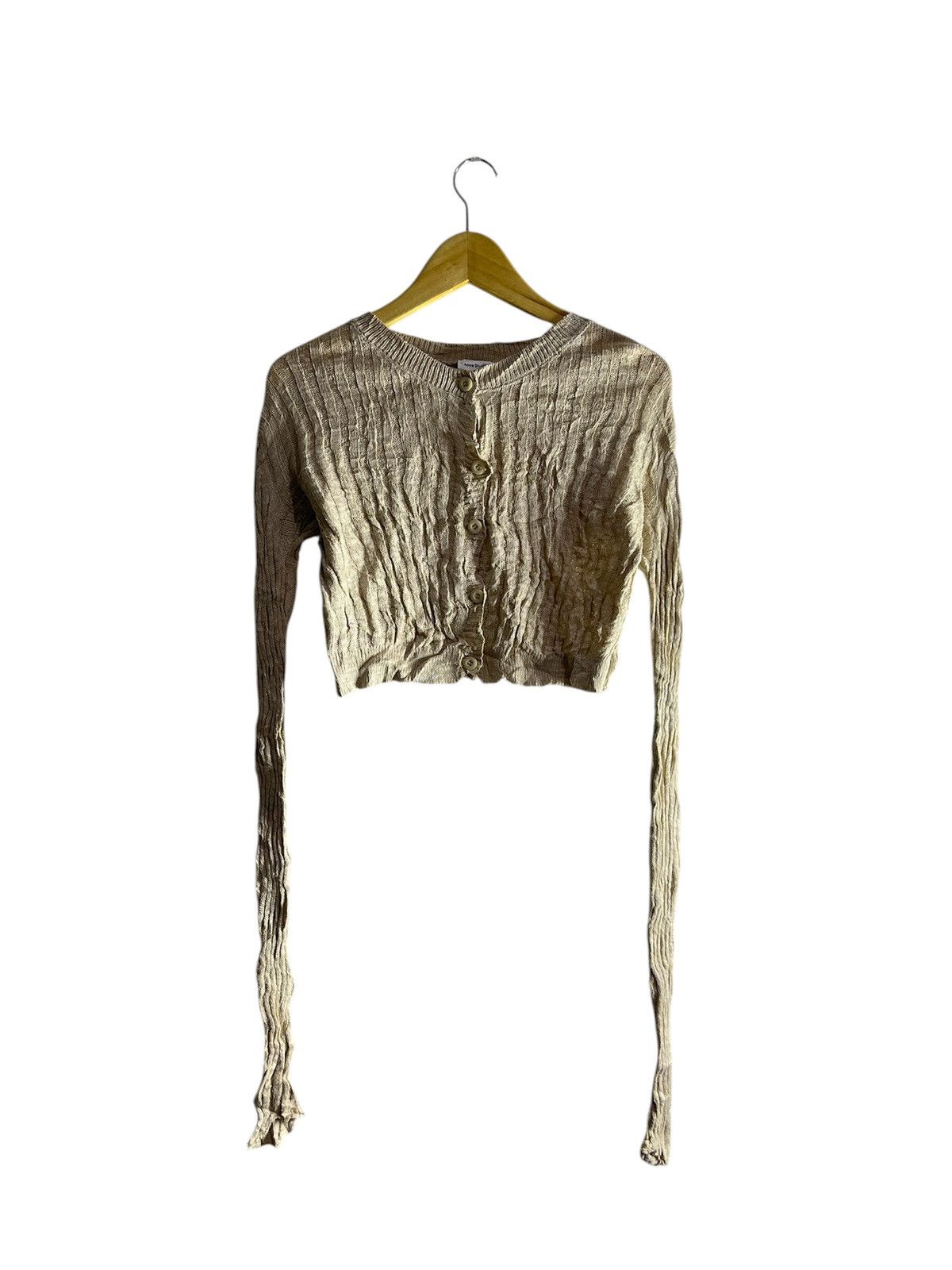 Acne Studios Acne Studios Kiko Rib Linen Blend Cardigan Size S / US 4 / IT 40 - 1 Thumbnail
