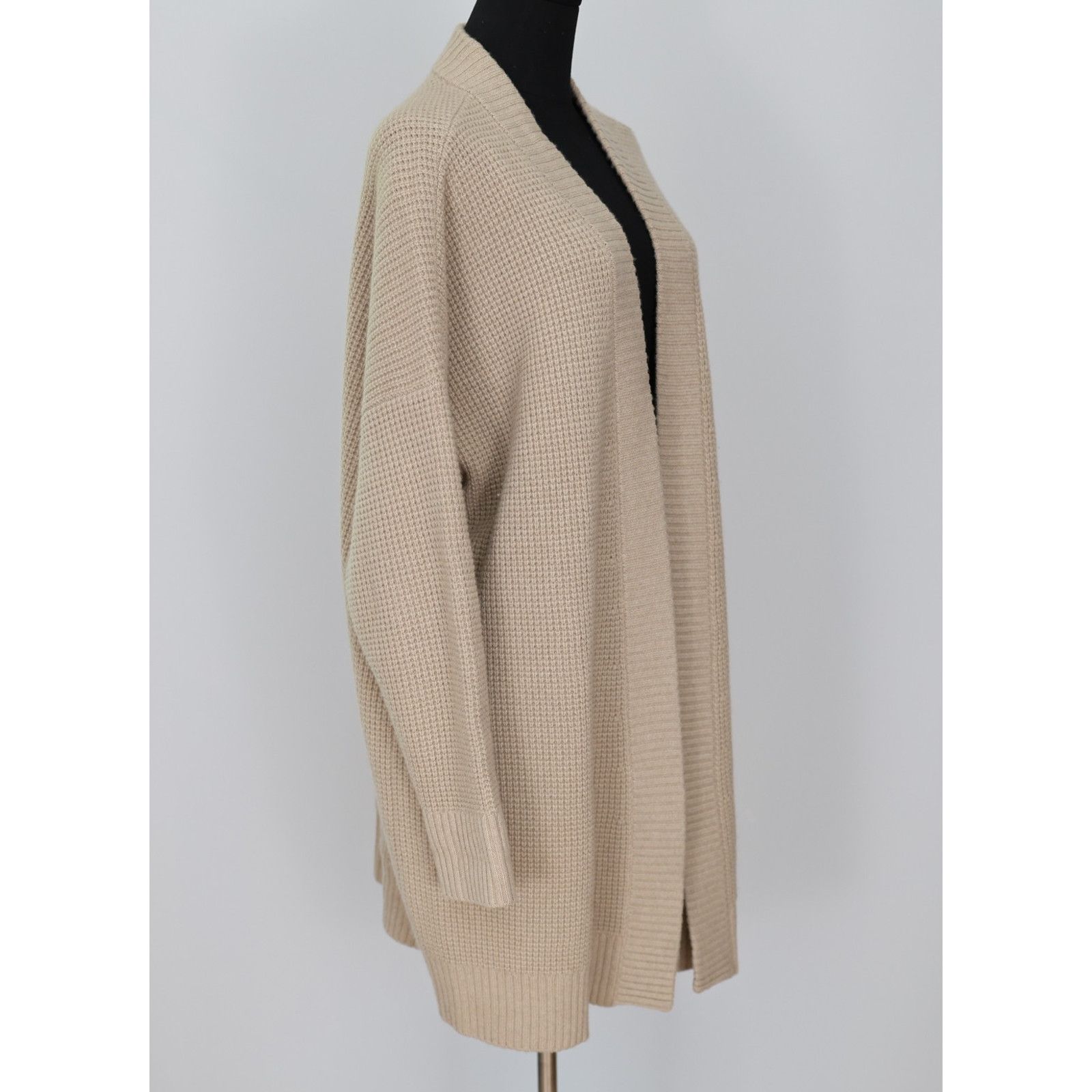 Eileen Fisher EILEEN FISHER Open Front Waffle Knit Cardigan Sweater Sz M Size M / US 6-8 / IT 42-44 - 3 Thumbnail