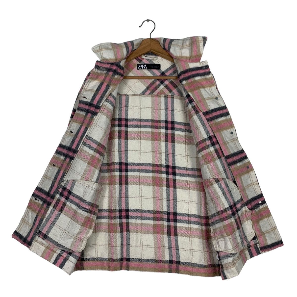 Zara ZARA CHECKED PLAID TARTAN PINK FLANNEL #0330-C15 Size XS / US 0-2 / IT 36-38 - 12 Thumbnail