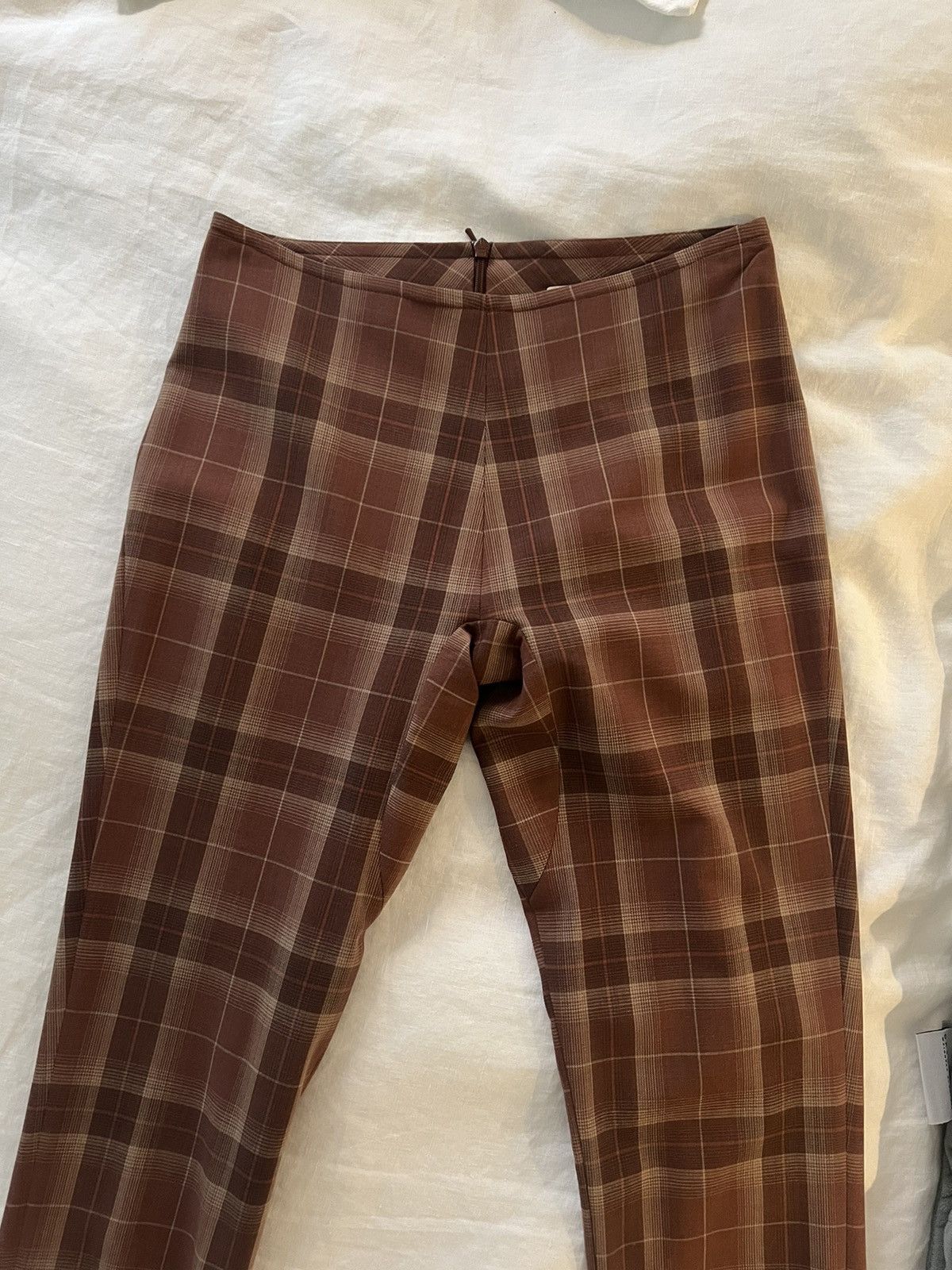 KNWLS KNWLS SS22 DRD Sienna Plaid Wool Trousers Size 26" / US 2 / IT 38 - 2 Thumbnail