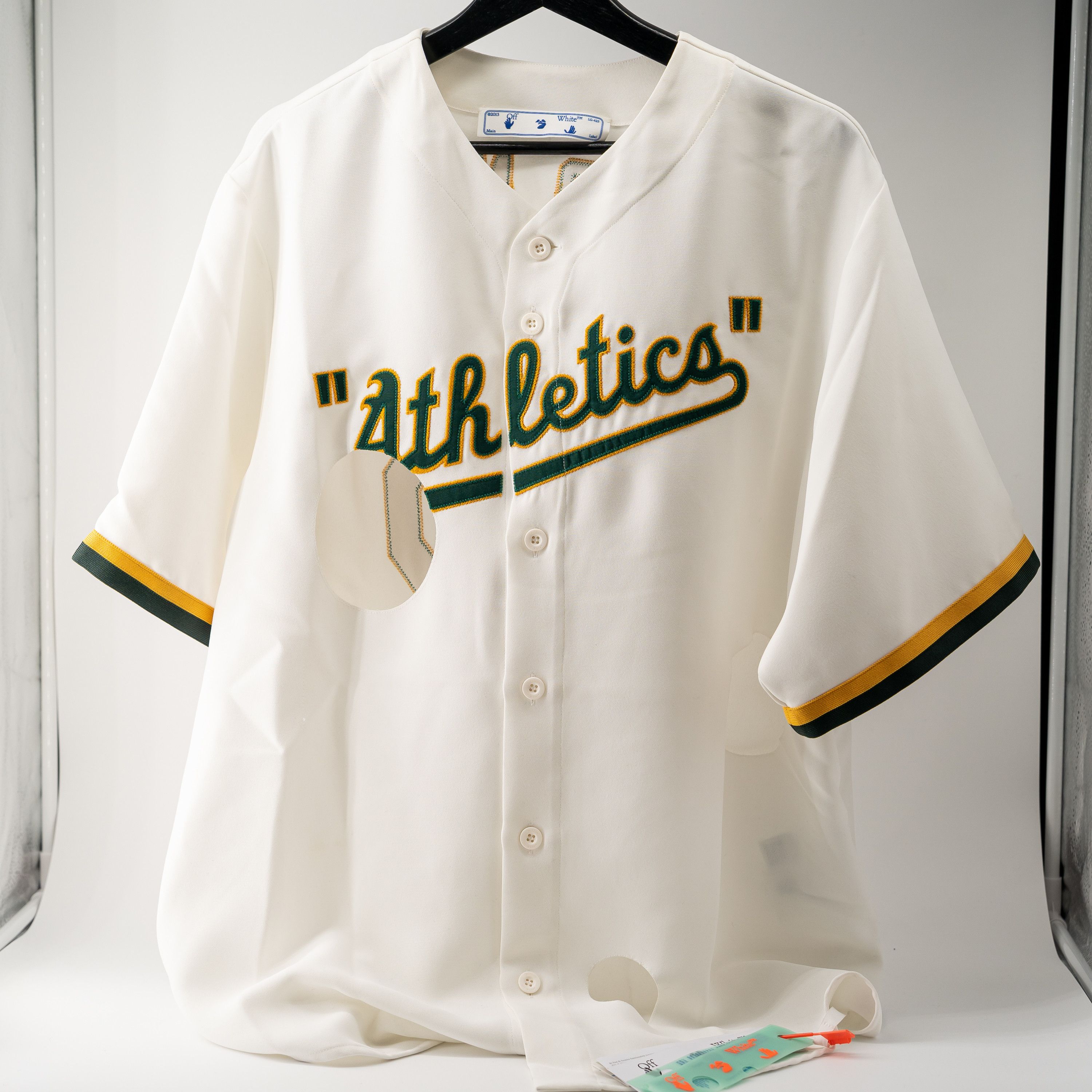 Off-White S - Off-White Oakland Athletics MLB Top Jersey Green Yellow Size US S / EU 44-46 / 1 - 1 Thumbnail