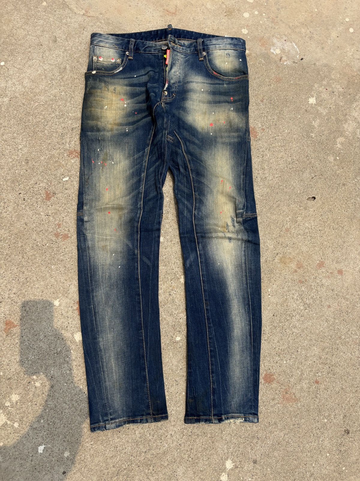 Dsquared2 Vintage DSQUARED2 Paint Splater slim jean Size US 32 / EU 48 - 1 Thumbnail
