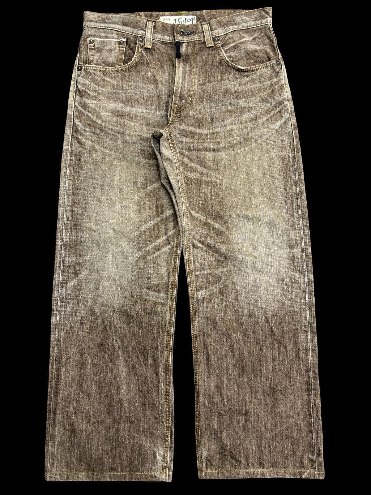 Edwin 💥Baggy💥Vintage Edwin Selvedge Sick Fades Denim F525 Size US 34 / EU 50 - 1 Thumbnail