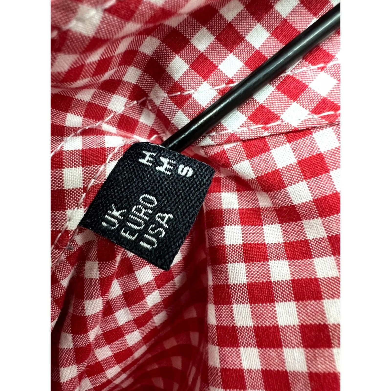 Barbour Barbour Button-Up Shirt Gingham Red Mens UK M US S Tailored Long Sleeve Collared Check-Pattern Regular Size Size US S / EU 44-46 / 1 - 6 Thumbnail