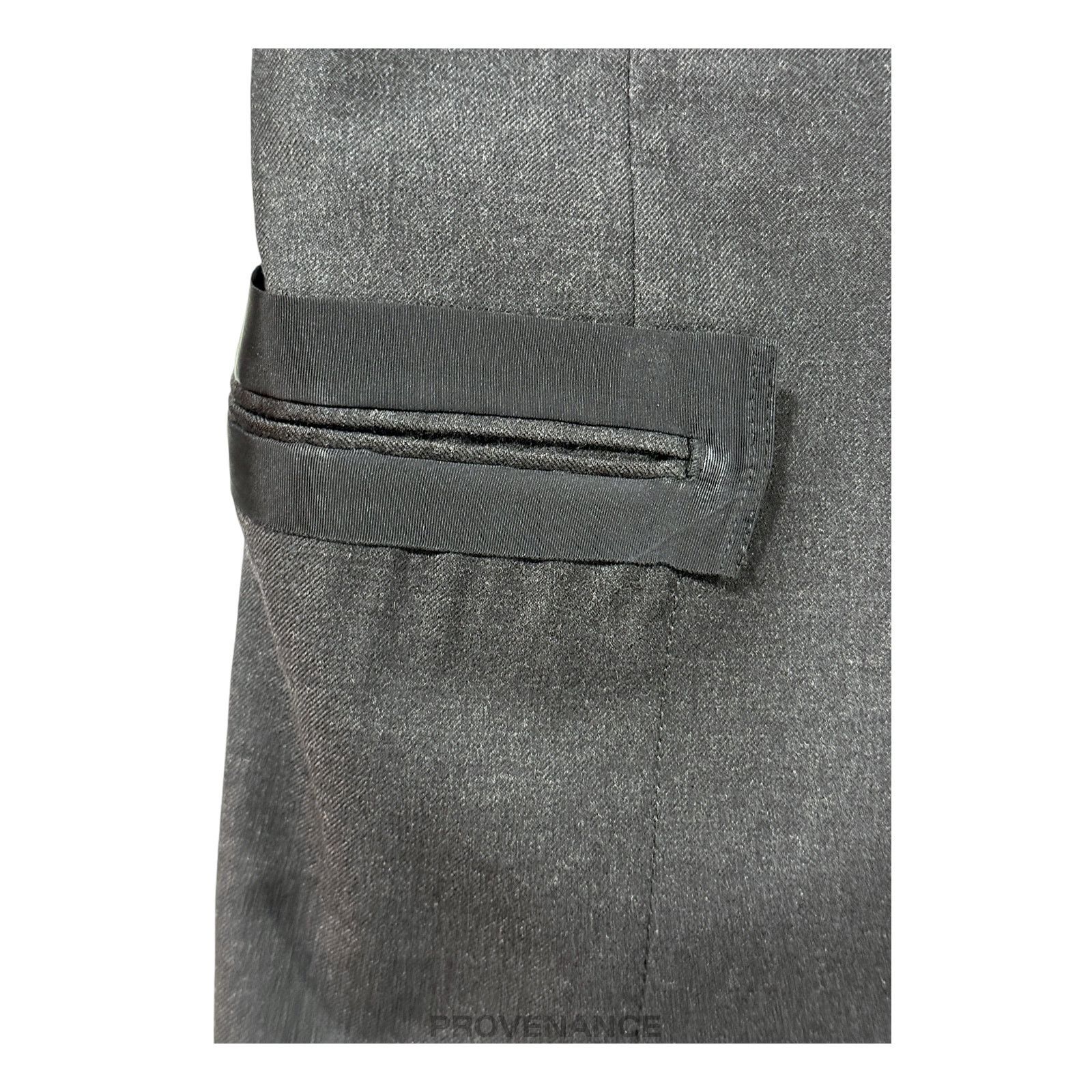 Lanvin 🔴 Lanvin Grosgrain Trim Blazer Jacket Coat - Grey 36 46 Size US S / EU 44-46 / 1 - 8 Thumbnail