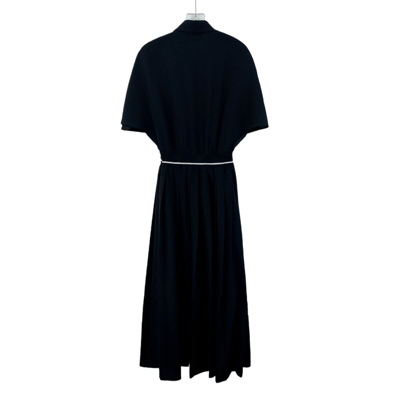 Miu Miu Miu Miu Black Logo Intarsia Pleated Polo Dress (Size S) Size XS / US 0-2 / IT 36-38 - 8 Thumbnail