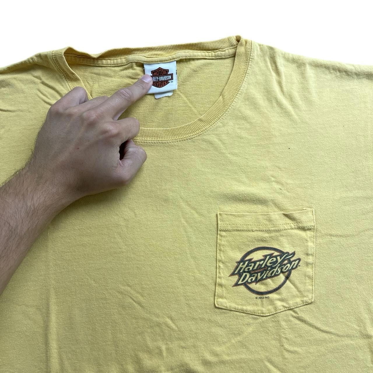 Designer Harley Davidson Los Angeles Yellow Pocket Tee Size US XL / EU 56 / 4 - 3 Thumbnail