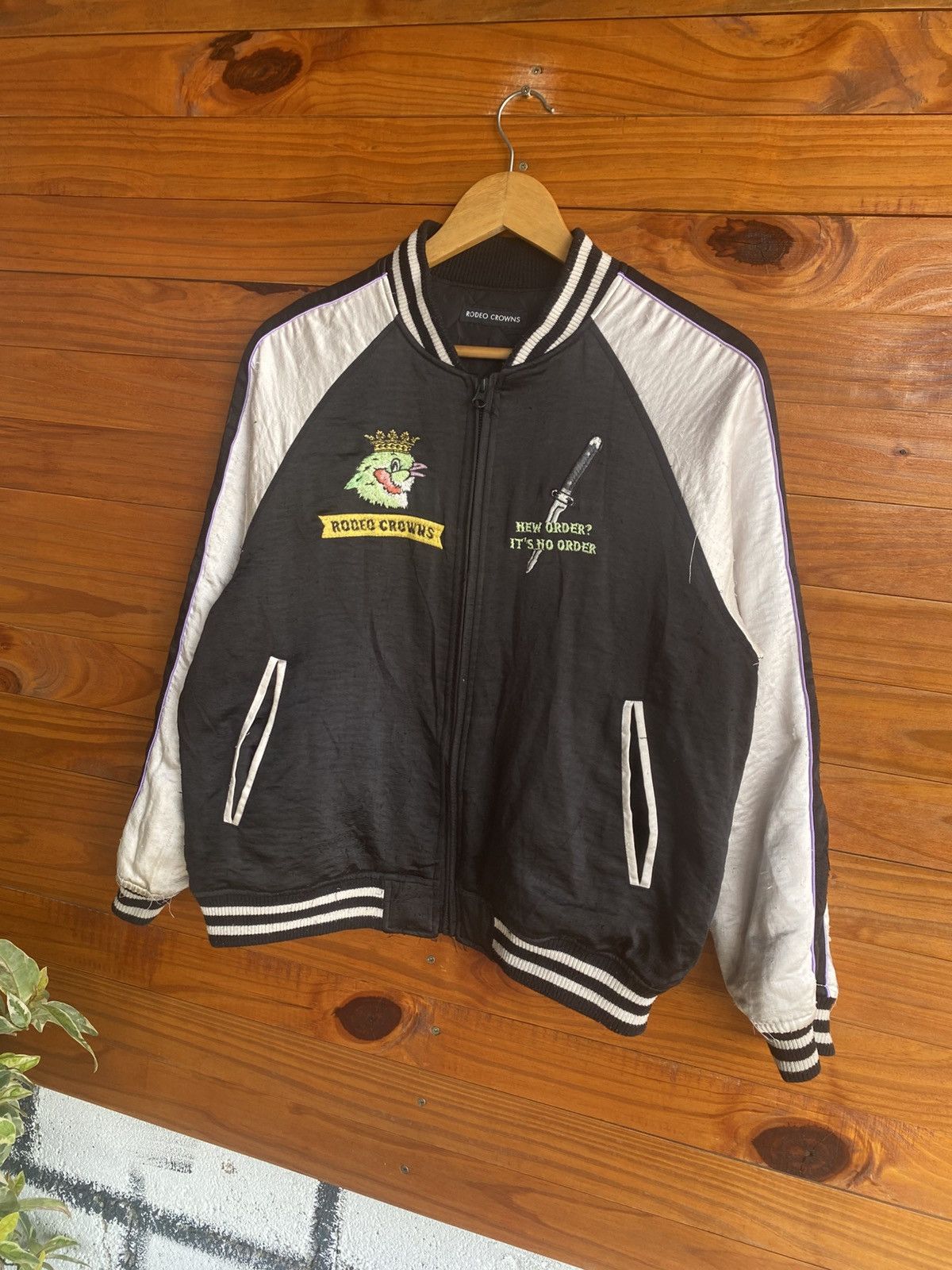 Japanese Brand Rodeo Crowns Embroidered Sukajan Jacket Black & White Size US M / EU 48-50 / 2 - 5 Thumbnail