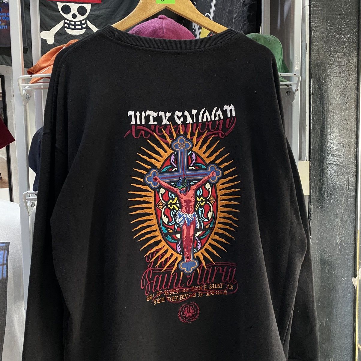 Vintage Wek Snoop Jesus On The Cross Embroidered Sweatshirt Size US XL / EU 56 / 4 - 3 Thumbnail
