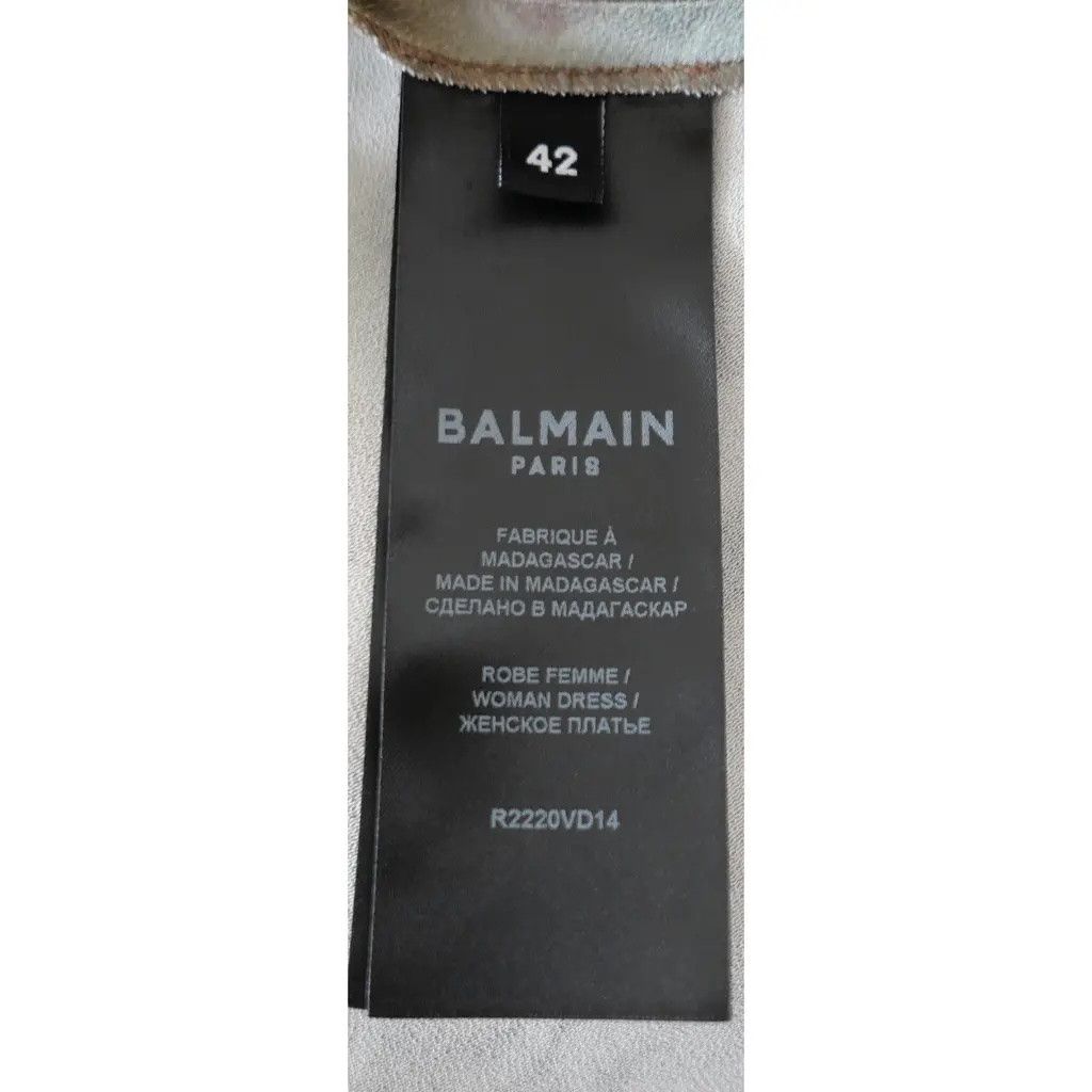 Balmain Balmain Sky Print Satin Mini Dress Size M / US 6-8 / IT 42-44 - 8 Thumbnail