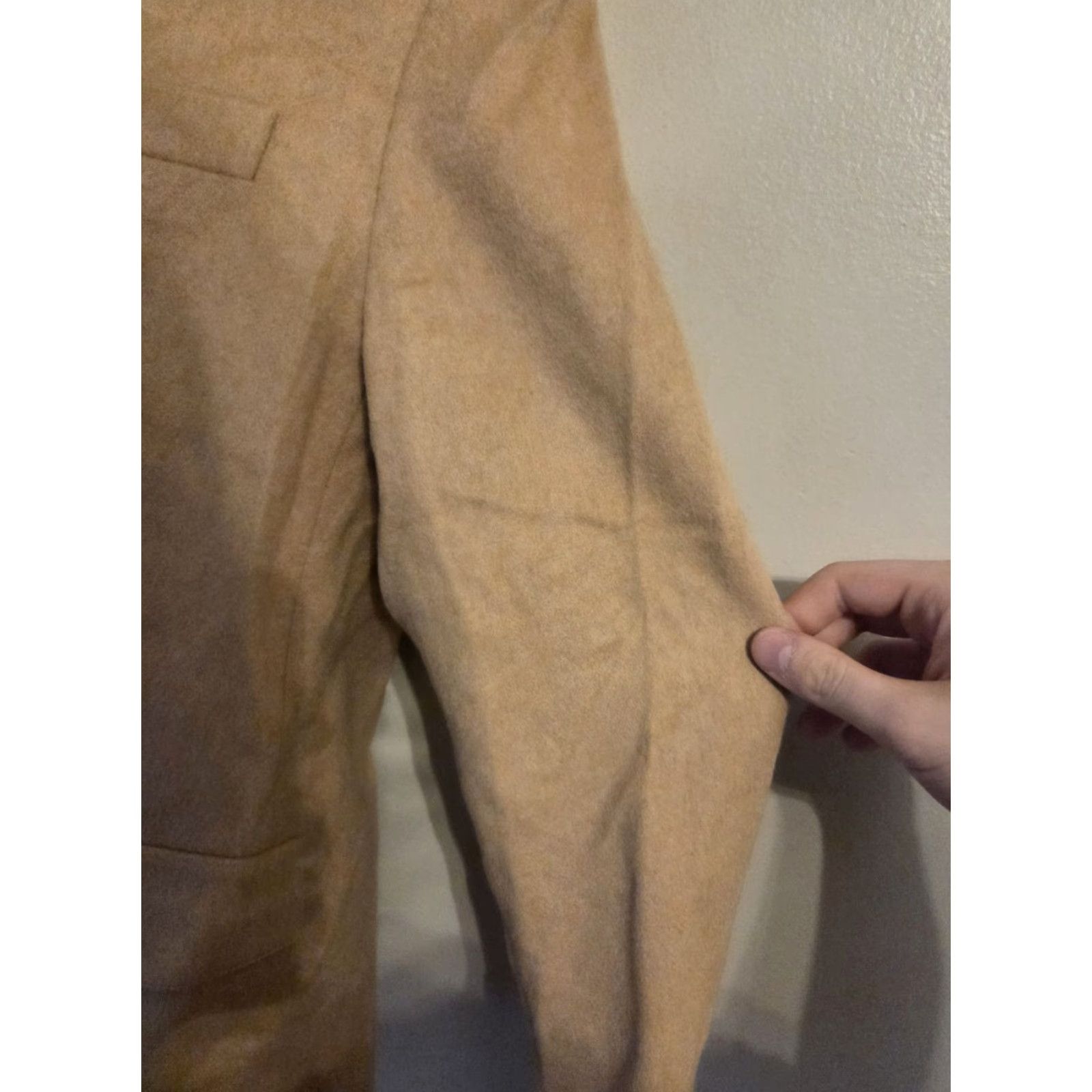 Talbots Talbots Women's Sz 10 Petite Camel Hair Button Down Jacket Pockets Jacket Size L / US 10 / IT 46 - 7 Thumbnail