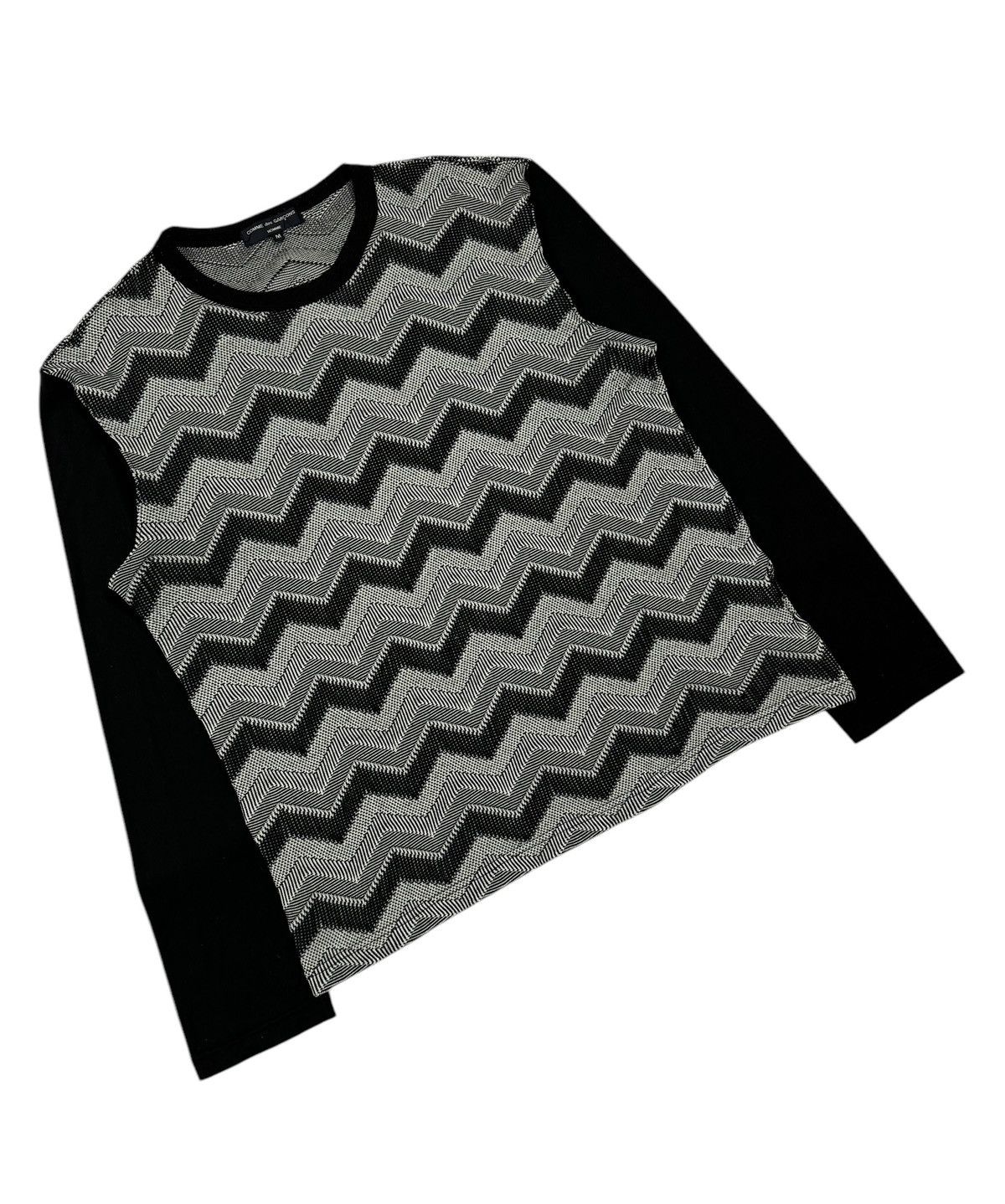 Comme des Garcons Homme × Comme des Garcons Homme Plus AD2016 Comme Des Garcons Hybrid Geometry Striped L/S Tee Size US M / EU 48-50 / 2 - 6 Thumbnail