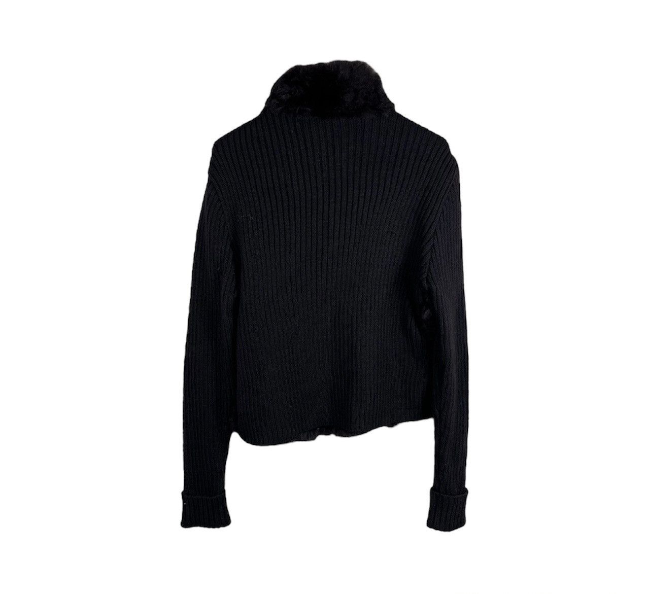 If Six Was Nine × Japanese Brand × Vintage Vintage real fur sweater cardigan zip knit hoodie sweatshirt Size L / US 10 / IT 46 - 2 Thumbnail