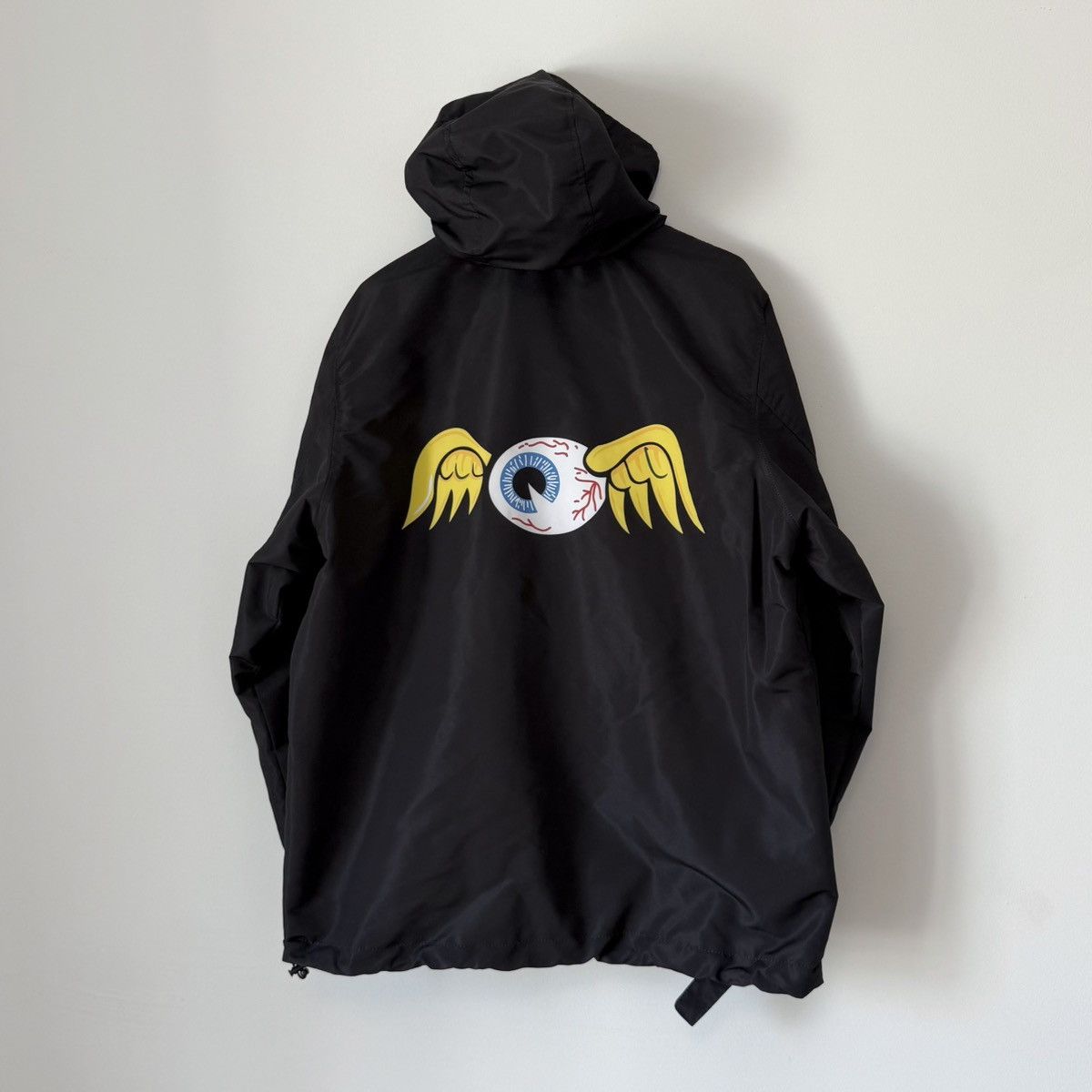 Von Dutch Vtg Von Dutch Flying Eyeball Logo Hooded Windbreaker Jacket Size US L / EU 52-54 / 3 - 7 Thumbnail