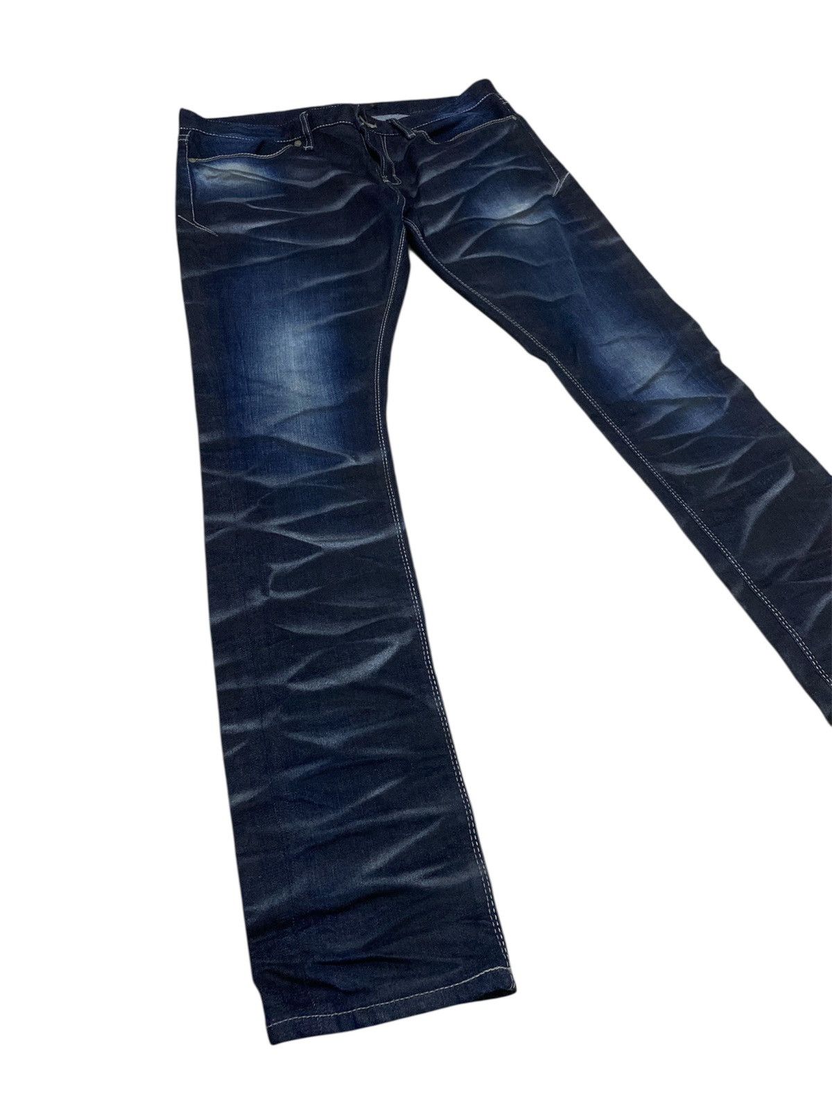 GOSTAR DE FUGA Fuga stripes washed indigo denim like le grande bleu Size US 34 / EU 50 - 3 Thumbnail